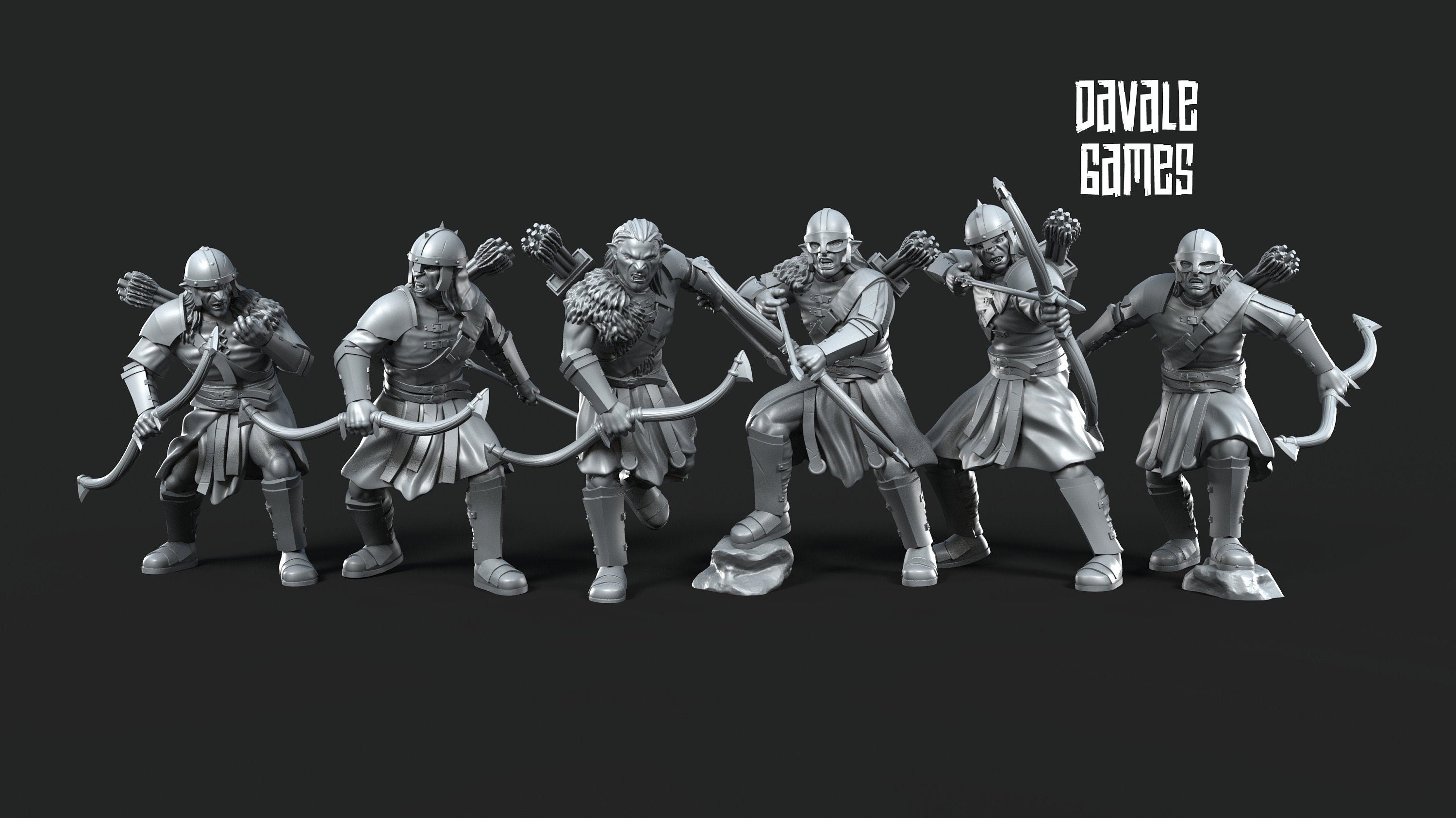 Regular Tracker orcs archers 28mm miniatures dnd fantasy miniatures dungeons and dragons wargaming miniatures tabletop wargames miniature