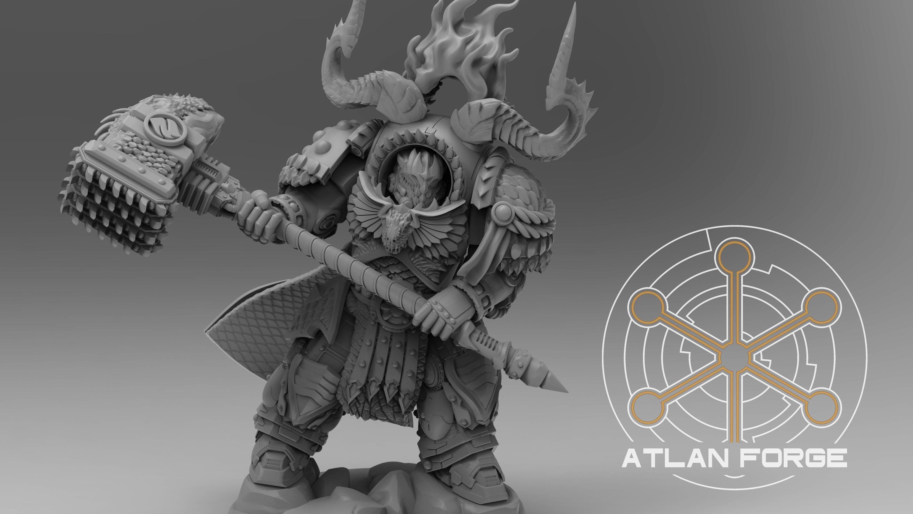 Dragon Inferno Captain 32mm wargame fantasy miniature dnd wargaming miniature dungeons and dragons painting gift RPG tabletop minis