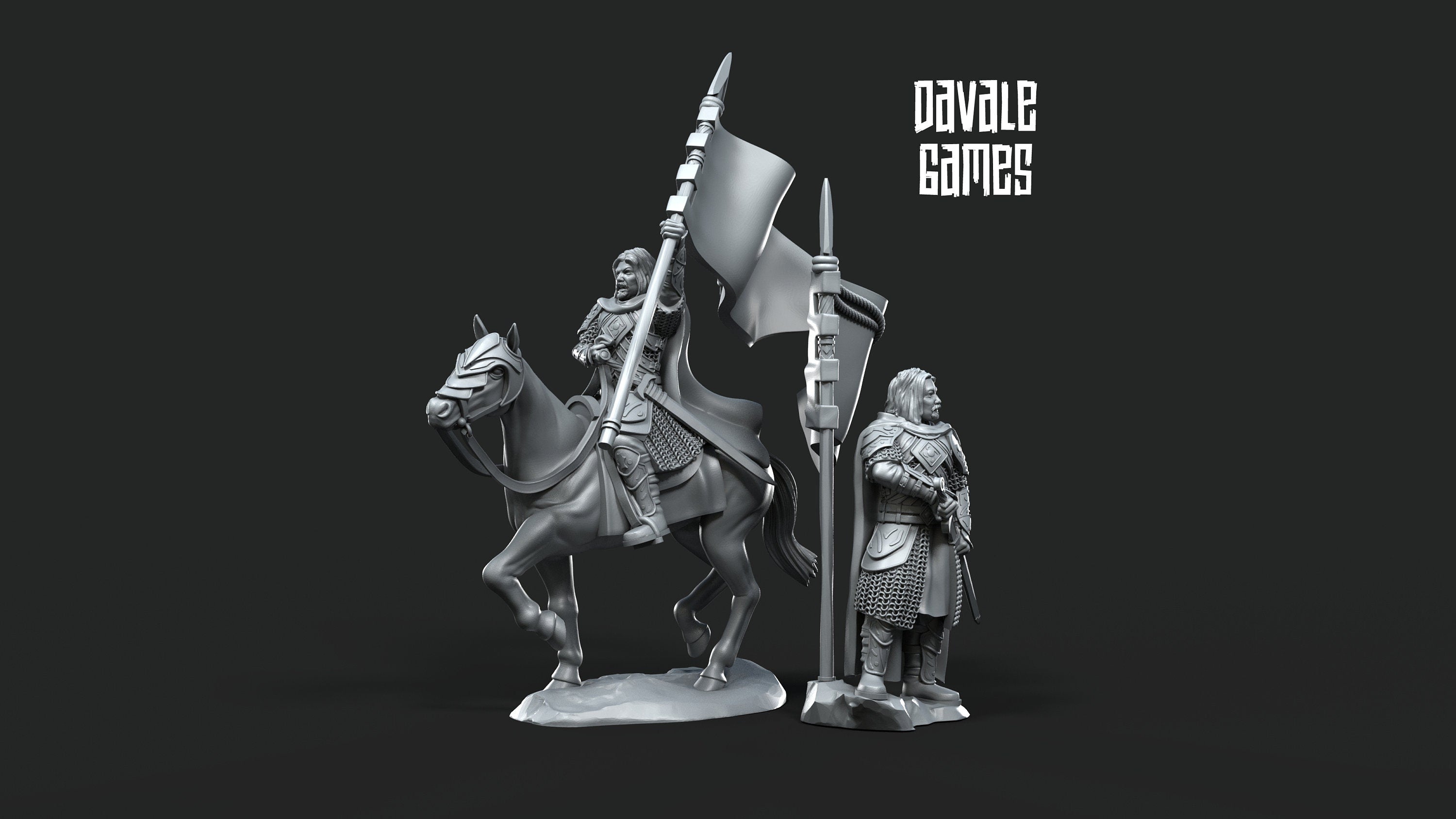 West Human banner 28mm dnd miniature dungeon and dragons wargaming miniature tabletop wargame fantasy miniature for painting