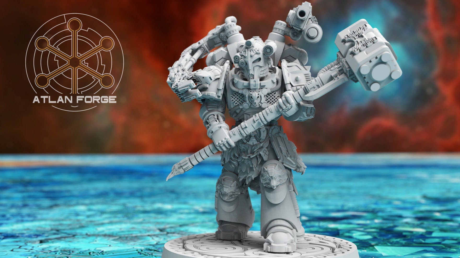 Asgardian Artificer 32mm sci-fi fantasy miniature for tabletop games grimdark RPGs dnd wargaming miniature dungeons and dragons gift