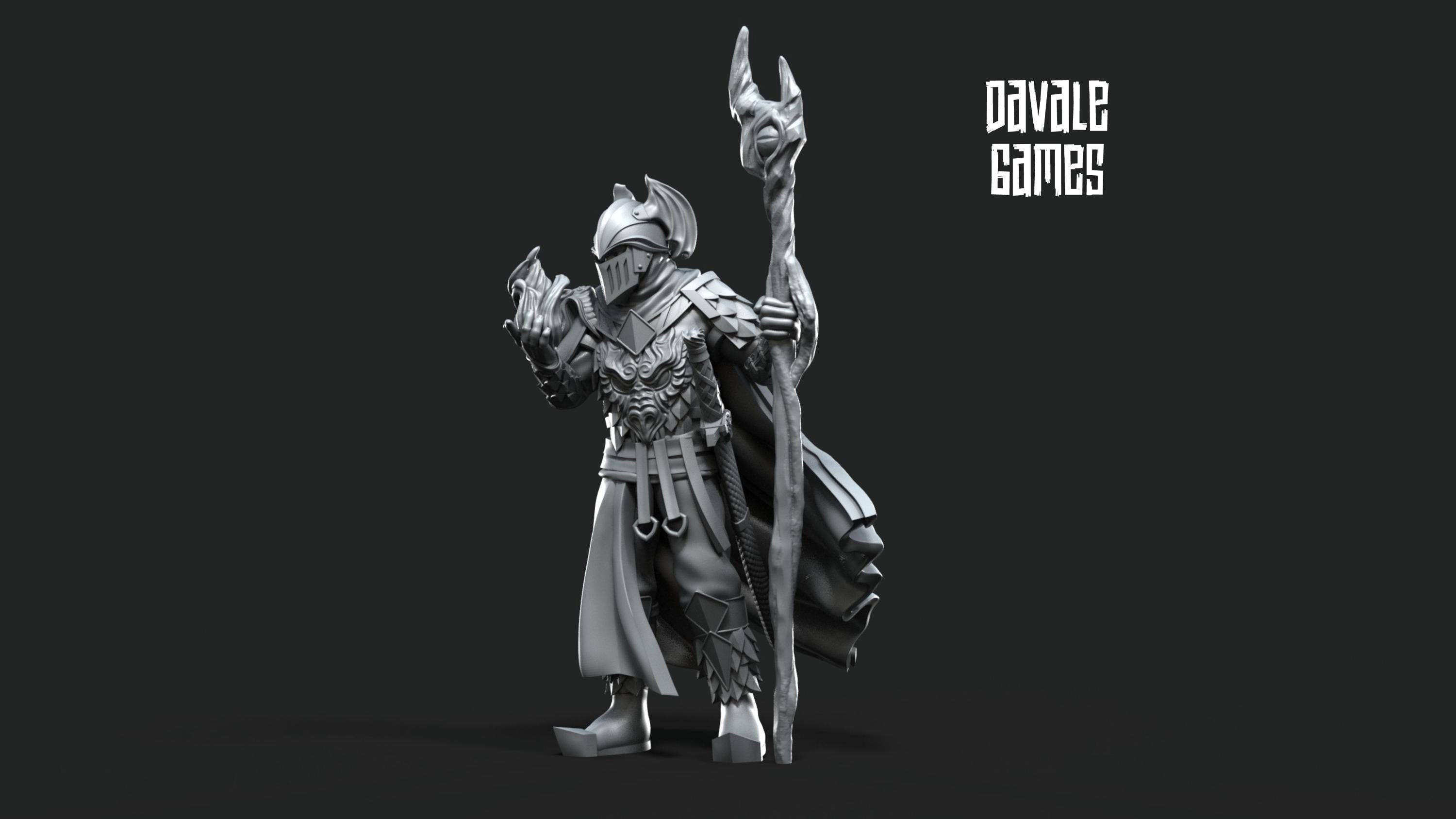 Bordorgin the Great Sorcerer 28mm Resin Miniature – Fantasy Wizard for DnD and Wargaming
