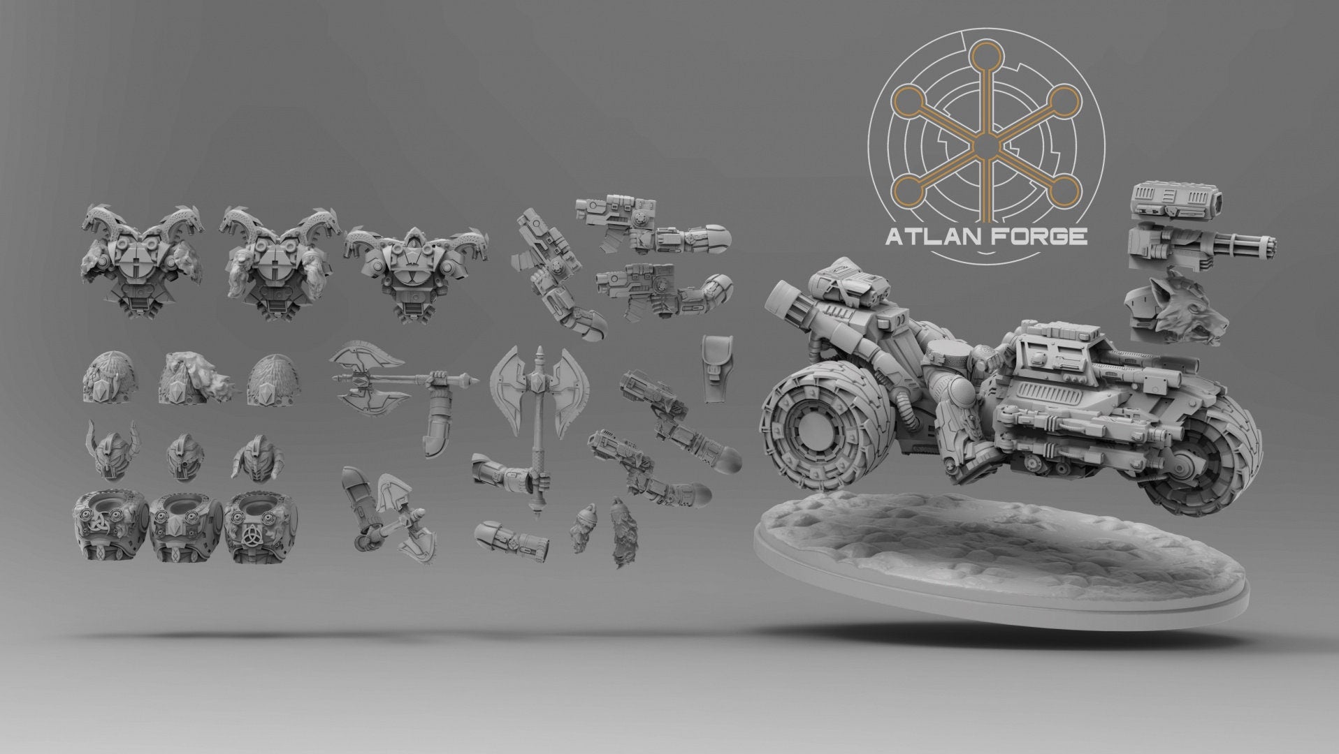 Asgardian Trikers 32mm sci-fi fantasy miniature for tabletop games grimdark RPGs dnd wargaming miniature dungeons and dragons painting