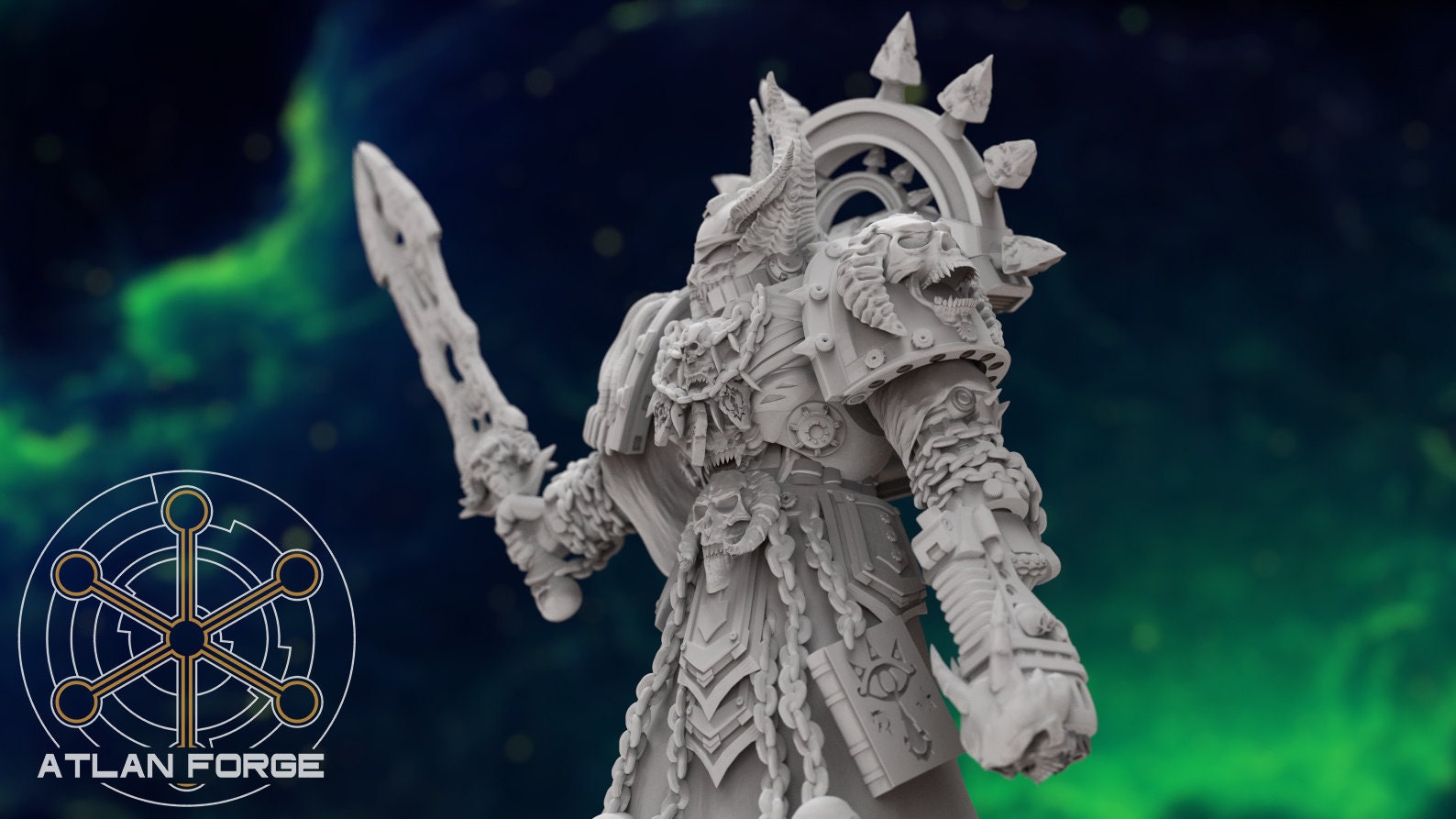 Daemon Sorcerers of hades 32mm sci-fi fantasy miniature for tabletop games grimdark RPGs dnd wargaming miniature dungeons and dragons.