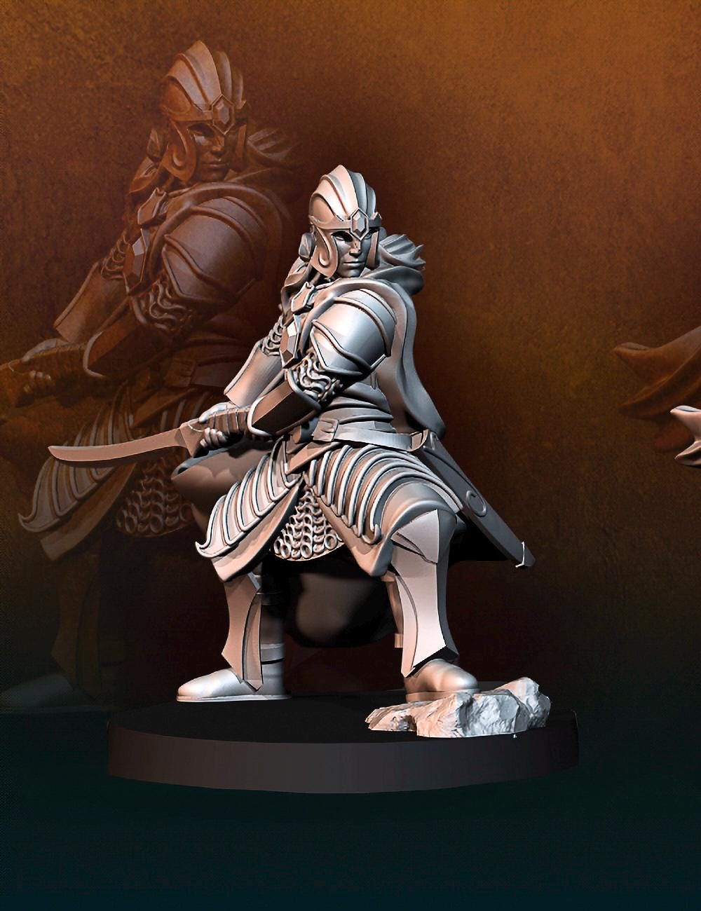 Elf captain 28mm miniatures dnd minis fantasy miniatures dungeons and dragons miniatures for painting wargaming miniatures tabletop wargames