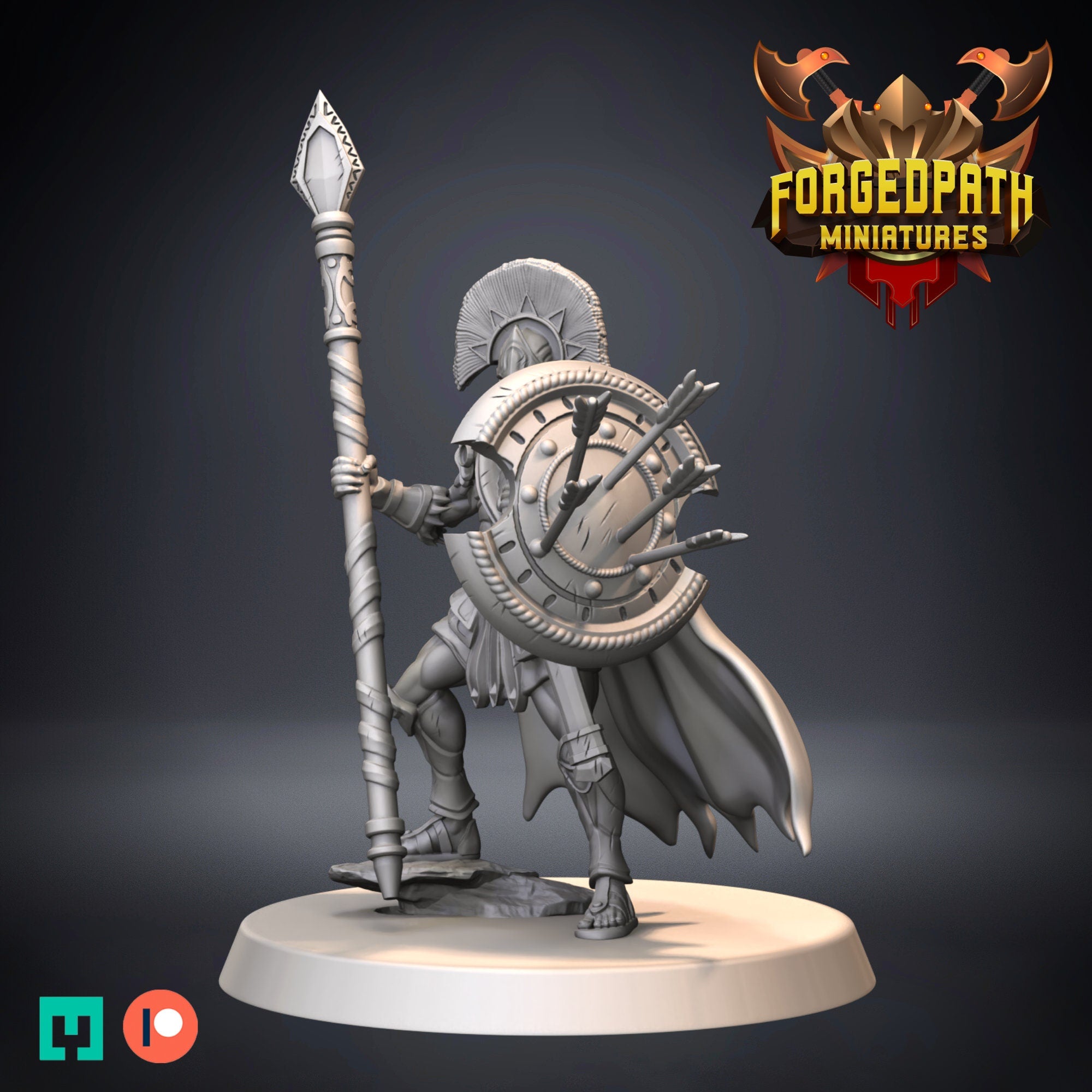 Greek Spartans Ares Greek General warrior dnd fantasy tabletop wargames 32mm