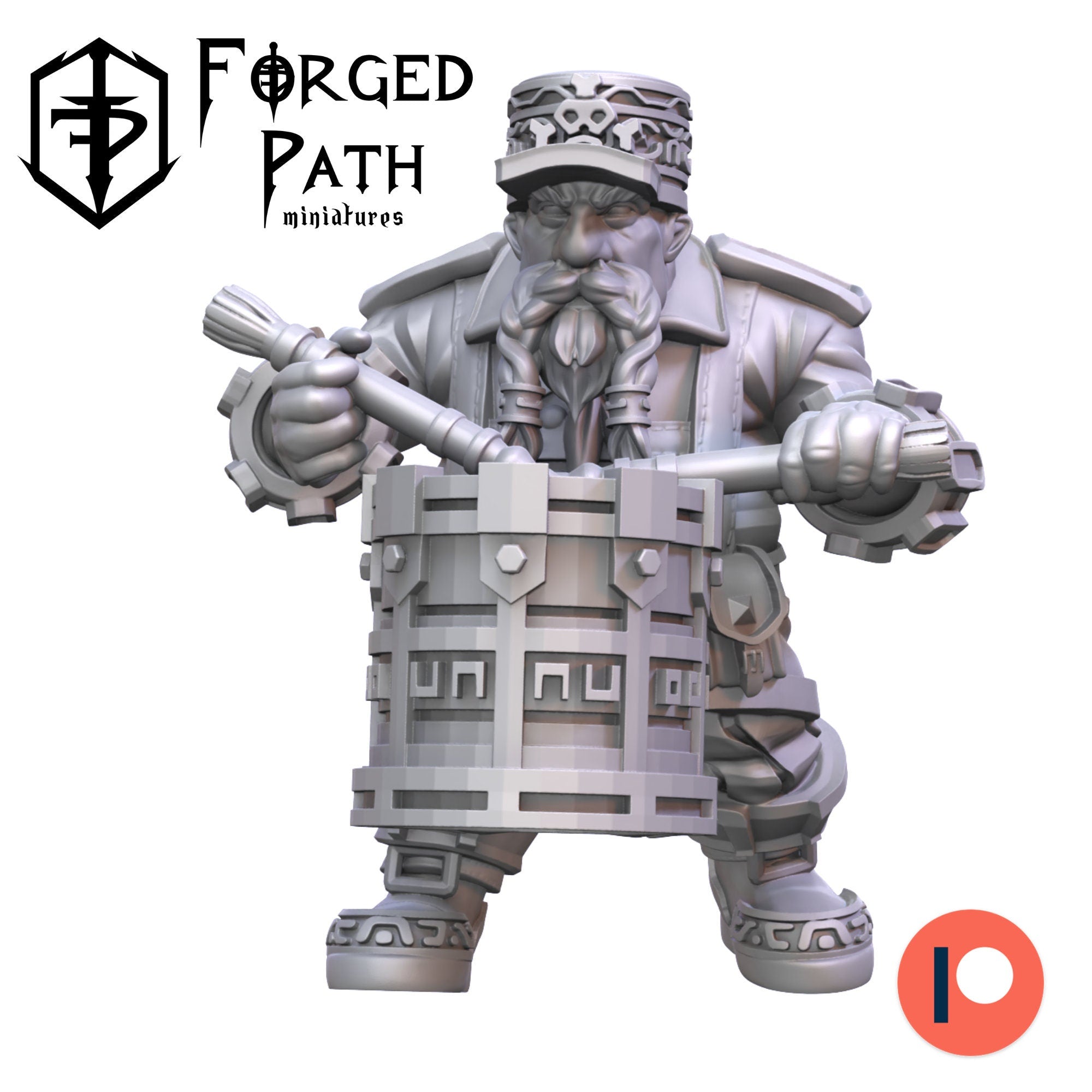 Pirate dwarfs command unit musician drummer dnd fantasy tabletop wargames army miniatures