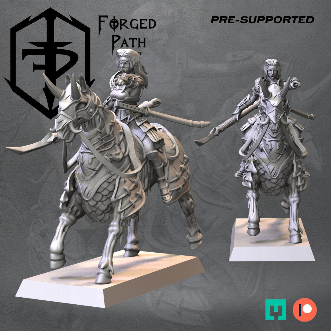 Blades of the cursed Vampire Knights mounted Fantasy Wargaming Miniatures 32mm