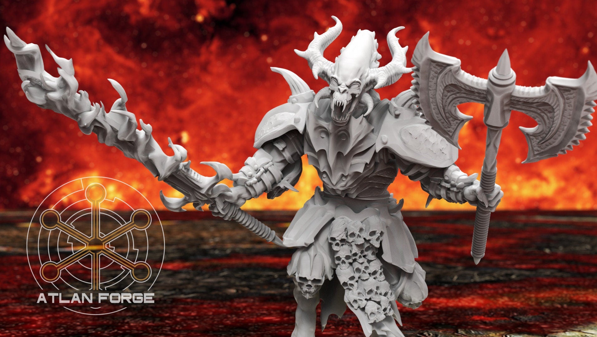 Demons of hades 32mm sci-fi fantasy miniature for tabletop games grimdark RPGs wargaming miniature dungeons and dragons painting