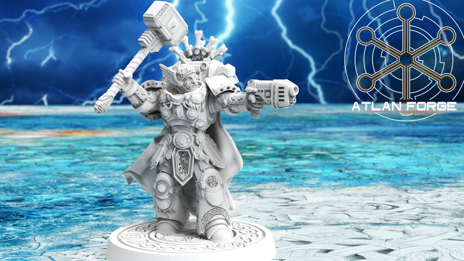 Asgardian Crash Captain 32mm wargame fantasy miniature dnd wargaming miniature dungeons and dragons painting gift RPG tabletop minis