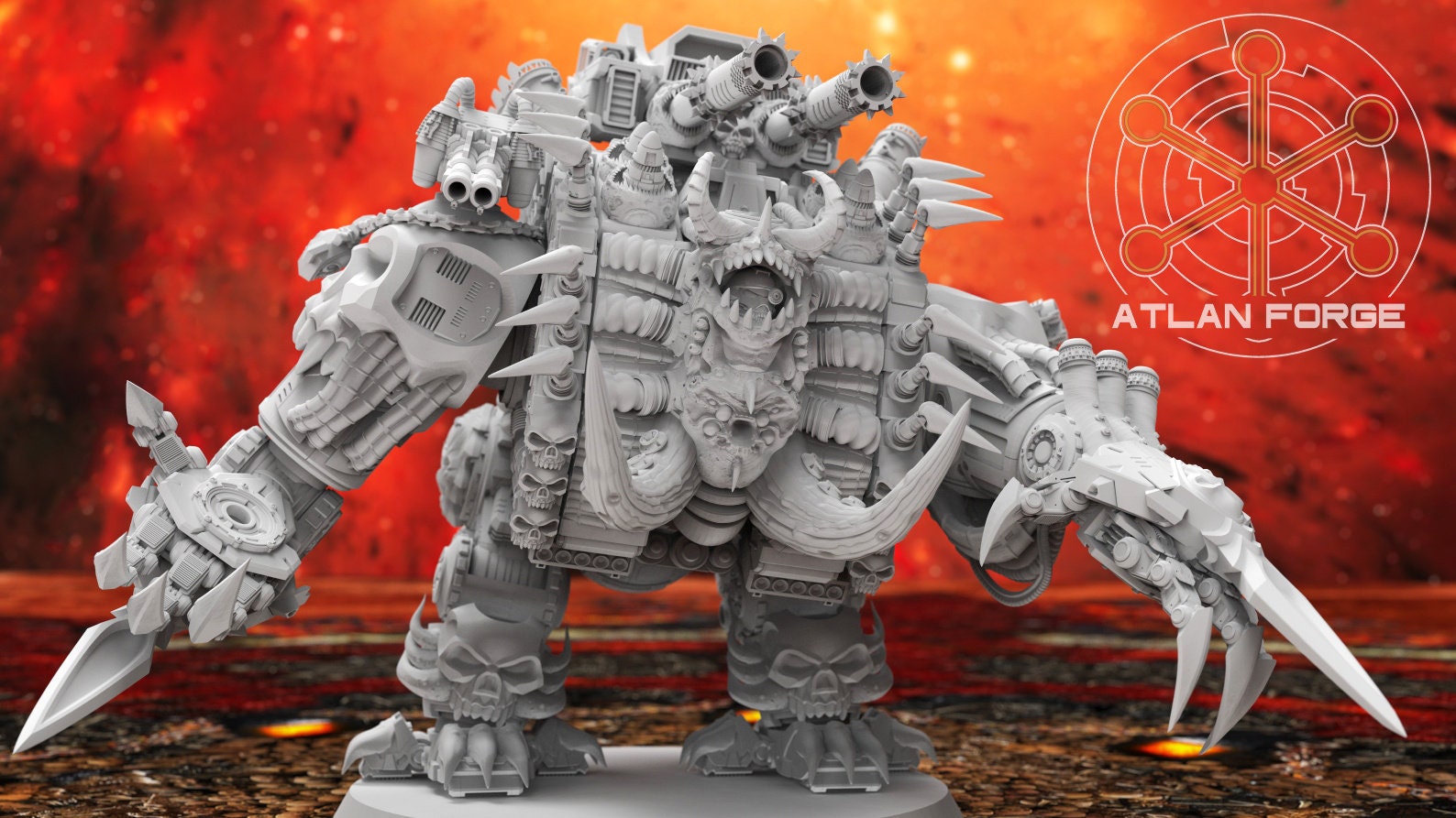 Hades Demon dreadnought 32mm sci-fi fantasy miniature for tabletop games grimdark RPGs dnd wargaming miniature dungeons and dragons gift