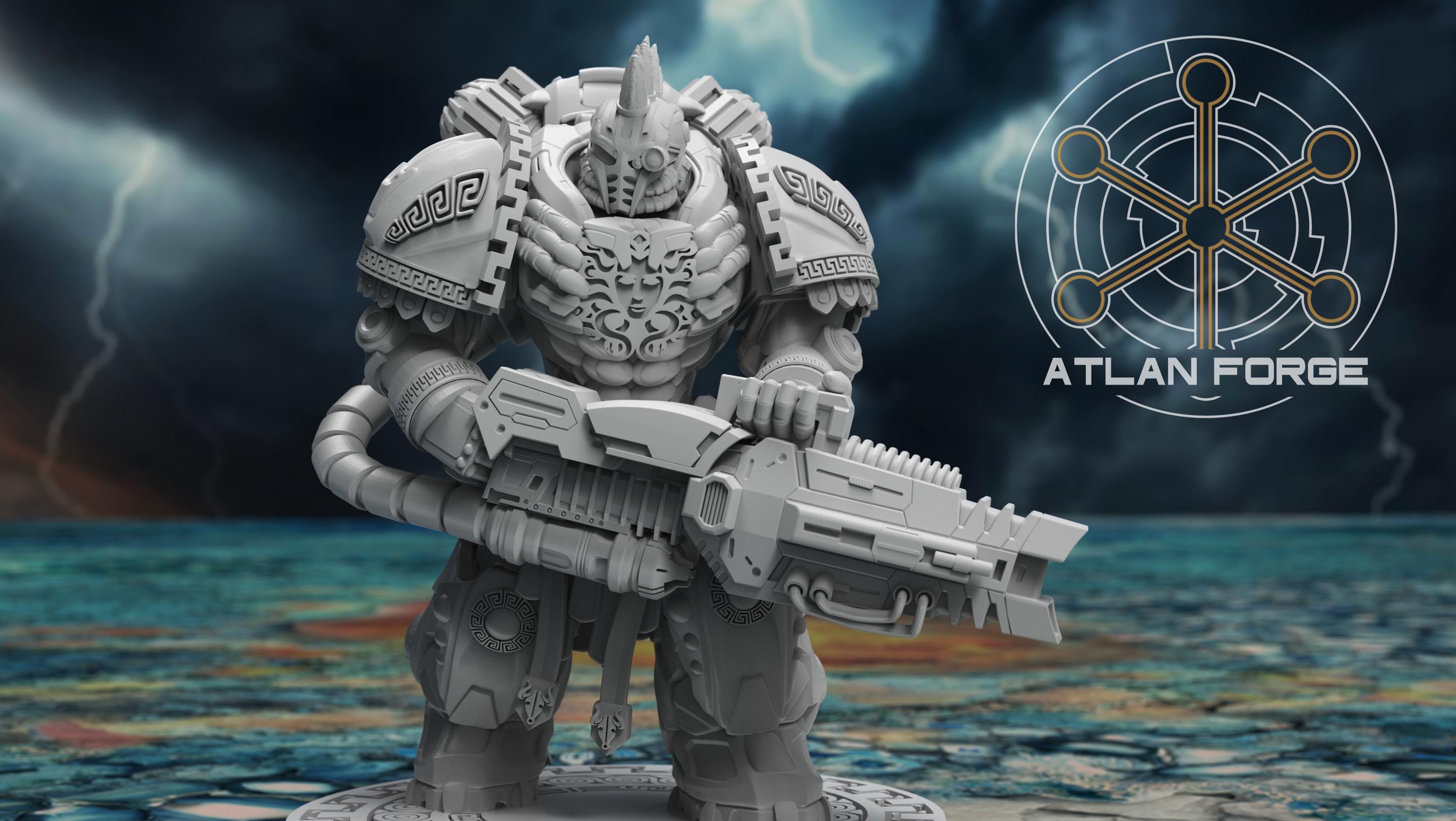 Minoan Heavy Aegis 32mm sci-fi fantasy miniature tabletop games grimdark RPGs dnd wargaming miniature dungeons and dragons painting