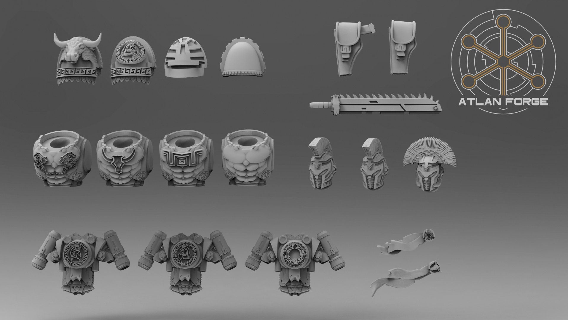 Minoan Bikers 32mm sci-fi fantasy miniature for tabletop games grimdark RPGs dnd wargaming miniature dungeons and dragons painting