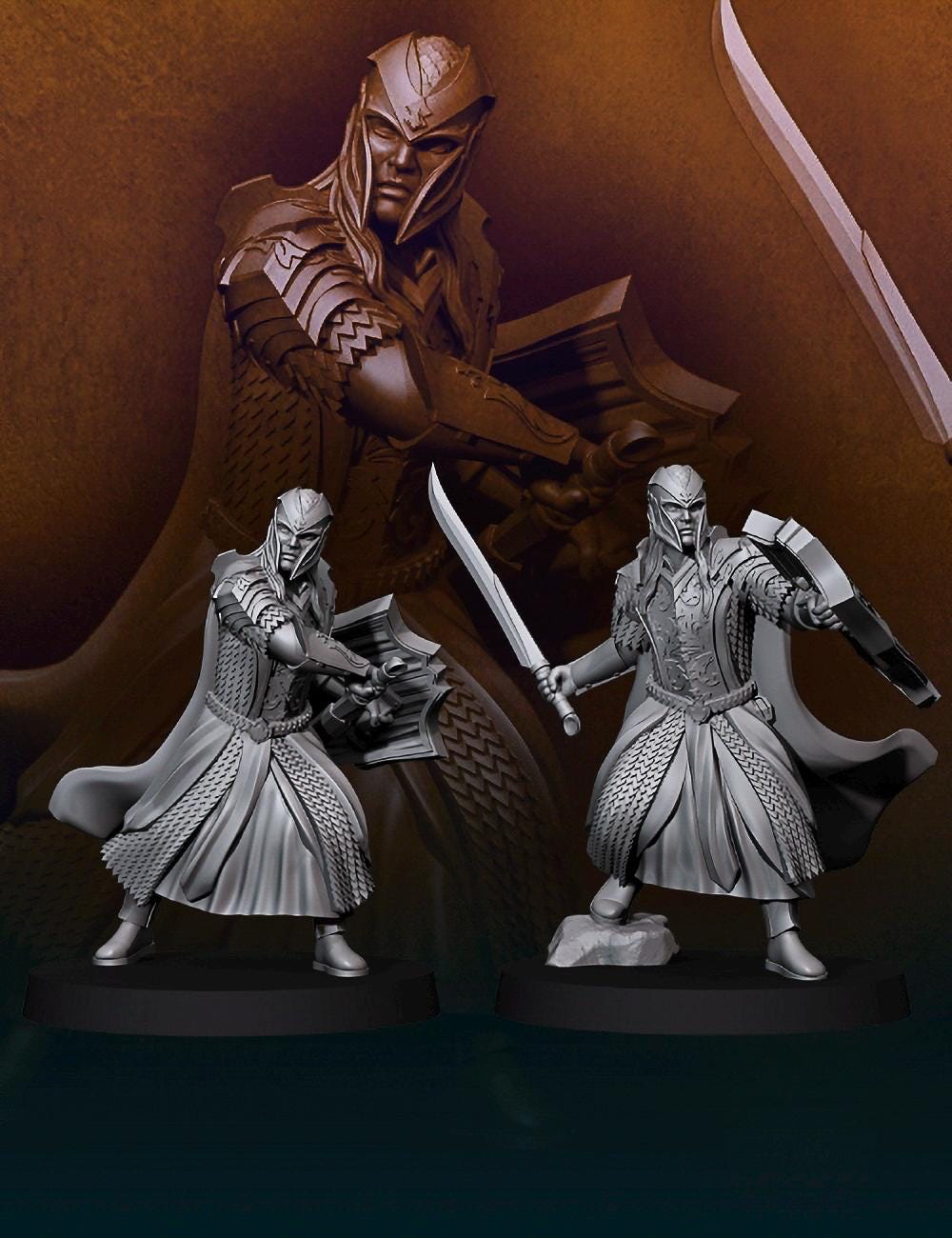 Armoured wood Elf 28mm miniatures dnd fantasy miniatures dungeons and dragons miniatures painting wargaming miniatures pathfinder tabletop