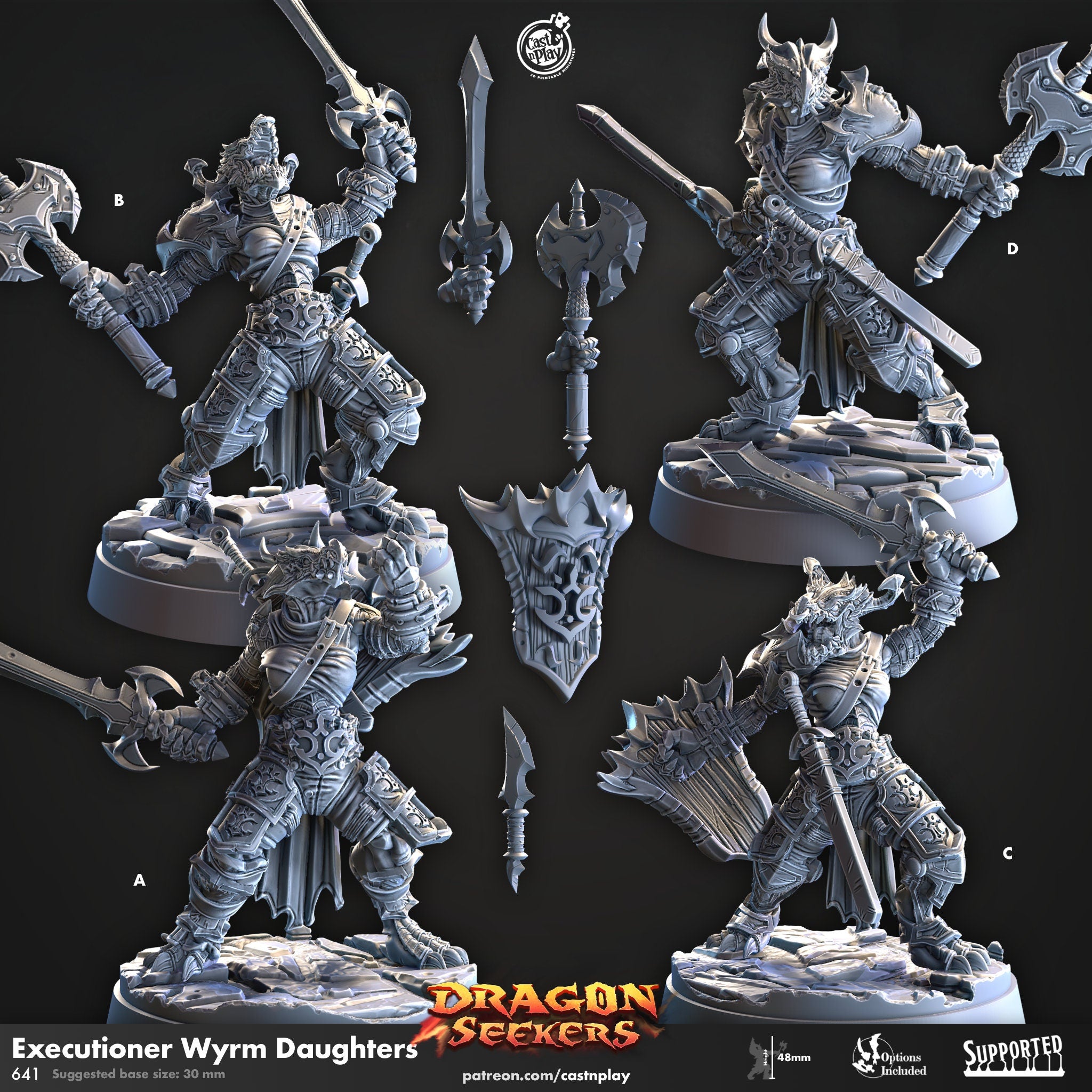 Dragon Seekers Executioners fantasy tabletop wargames 32mm Army