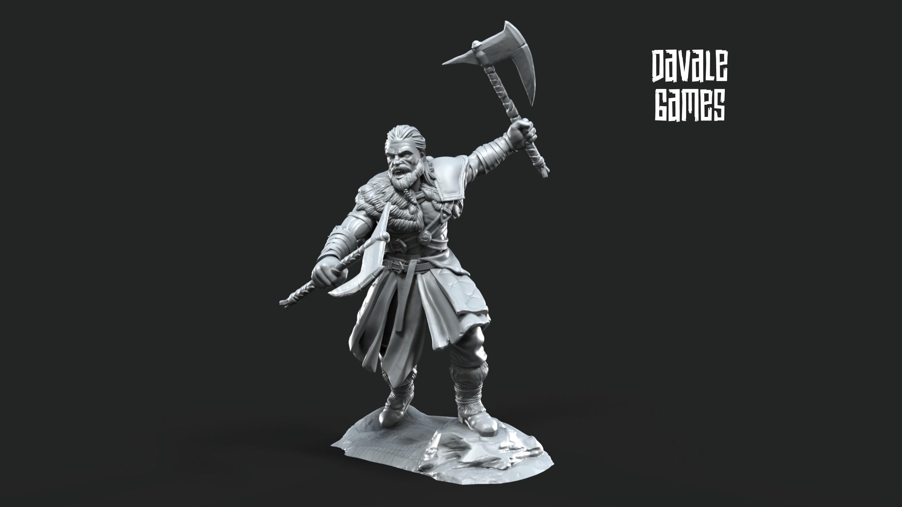 Ragnar, Halfwolf 28mm miniatures dnd minis fantasy miniatures dungeons and dragons painting wargaming miniatures tabletop