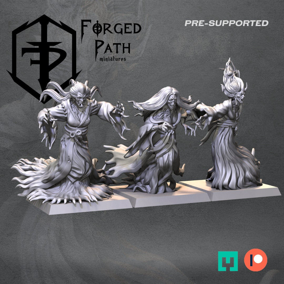 Blades of the cursed geisha shades witch Fantasy Wargaming Miniatures 32mm scale