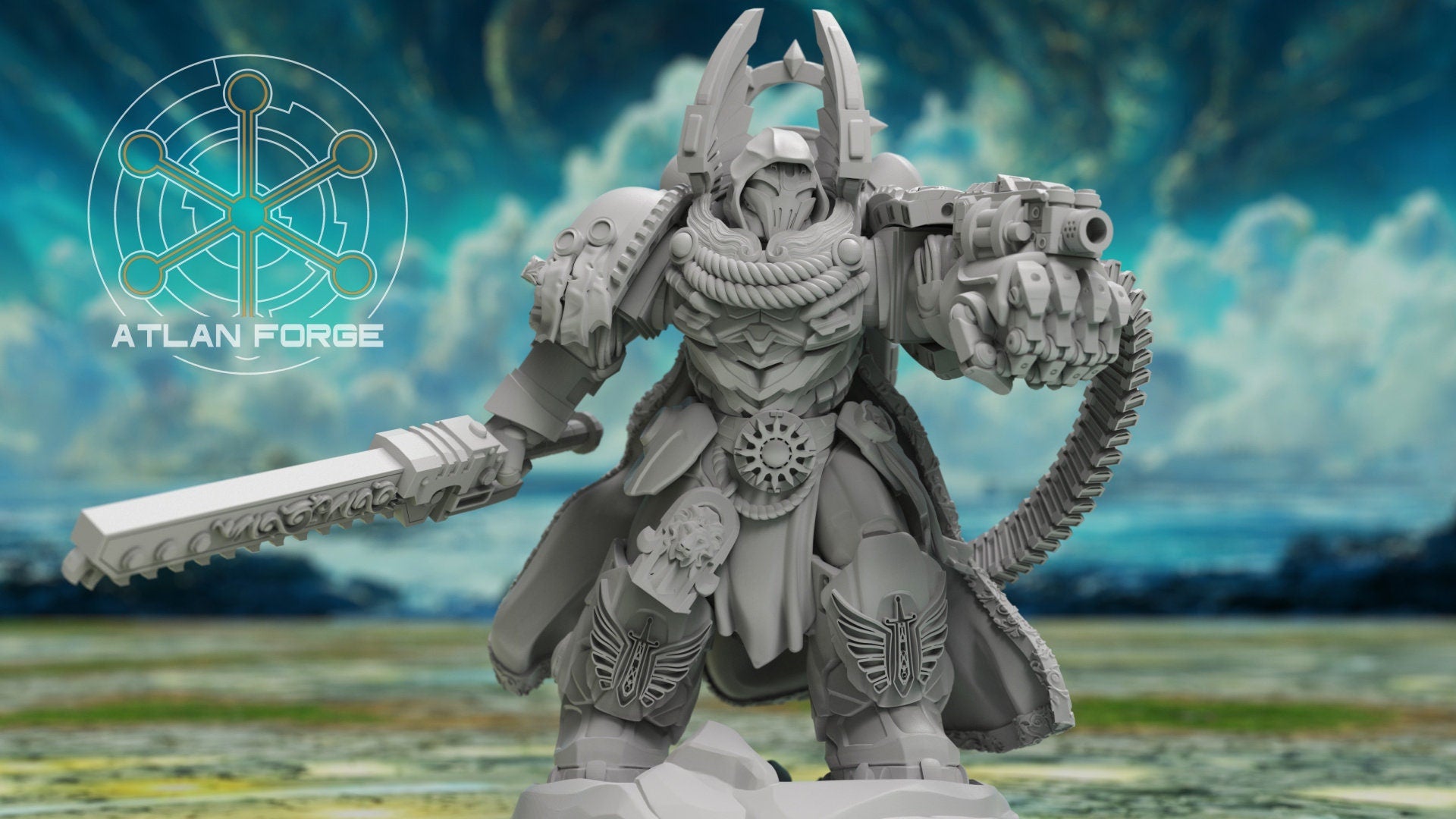 Angelic Aegis Captain 32mm wargame fantasy miniature dnd wargaming miniature dungeons and dragons painting gift RPG tabletop minis