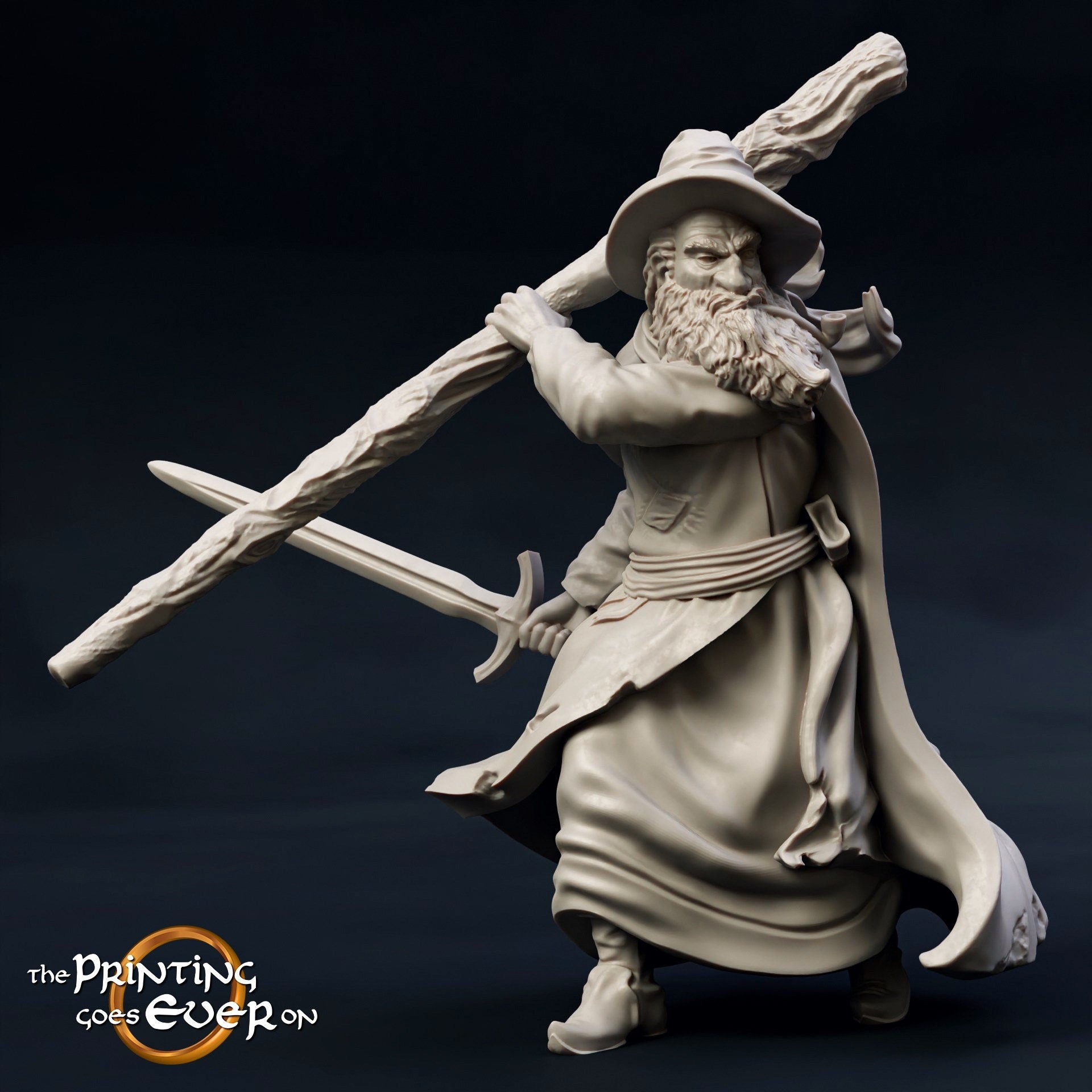Gollnir the grey wizard dnd fantasy tabletop wargames miniature
