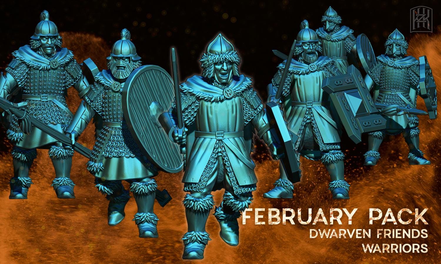 Exiled Dwarves friends warriors 28mm fantasy dungeons and dragons miniature wargaming tabletop dnd dwarf army miniatures