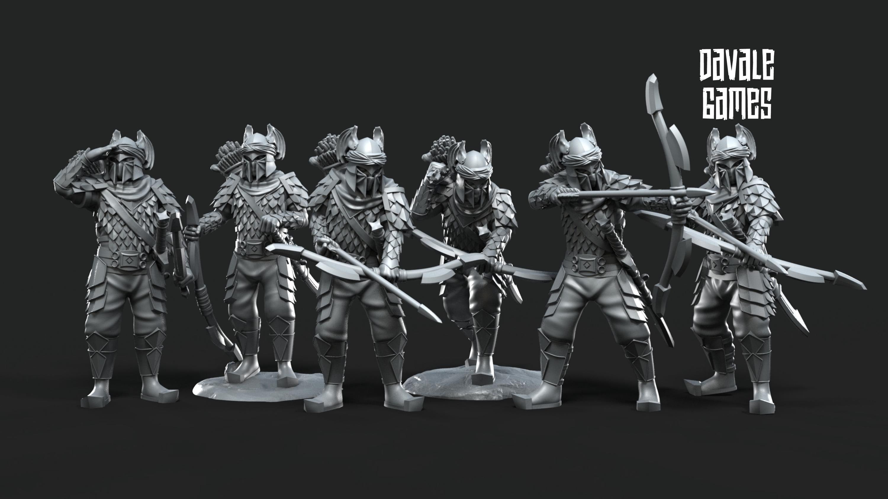 Dragon Army Archers 28mm miniatures dnd minis fantasy miniatures dungeons and dragons miniatures wargaming miniatures tabletop