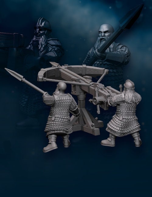 Kalak dwarf ballista 28mm miniatures fantasy dungeons and dragons miniature wargaming miniatures tabletop dnd dwarf army miniatures