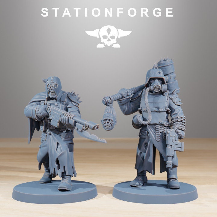 Corrupted Guard 32mm sci-fi fantasy miniature for tabletop games grimdark RPGs dnd wargaming miniature dungeons and dragons