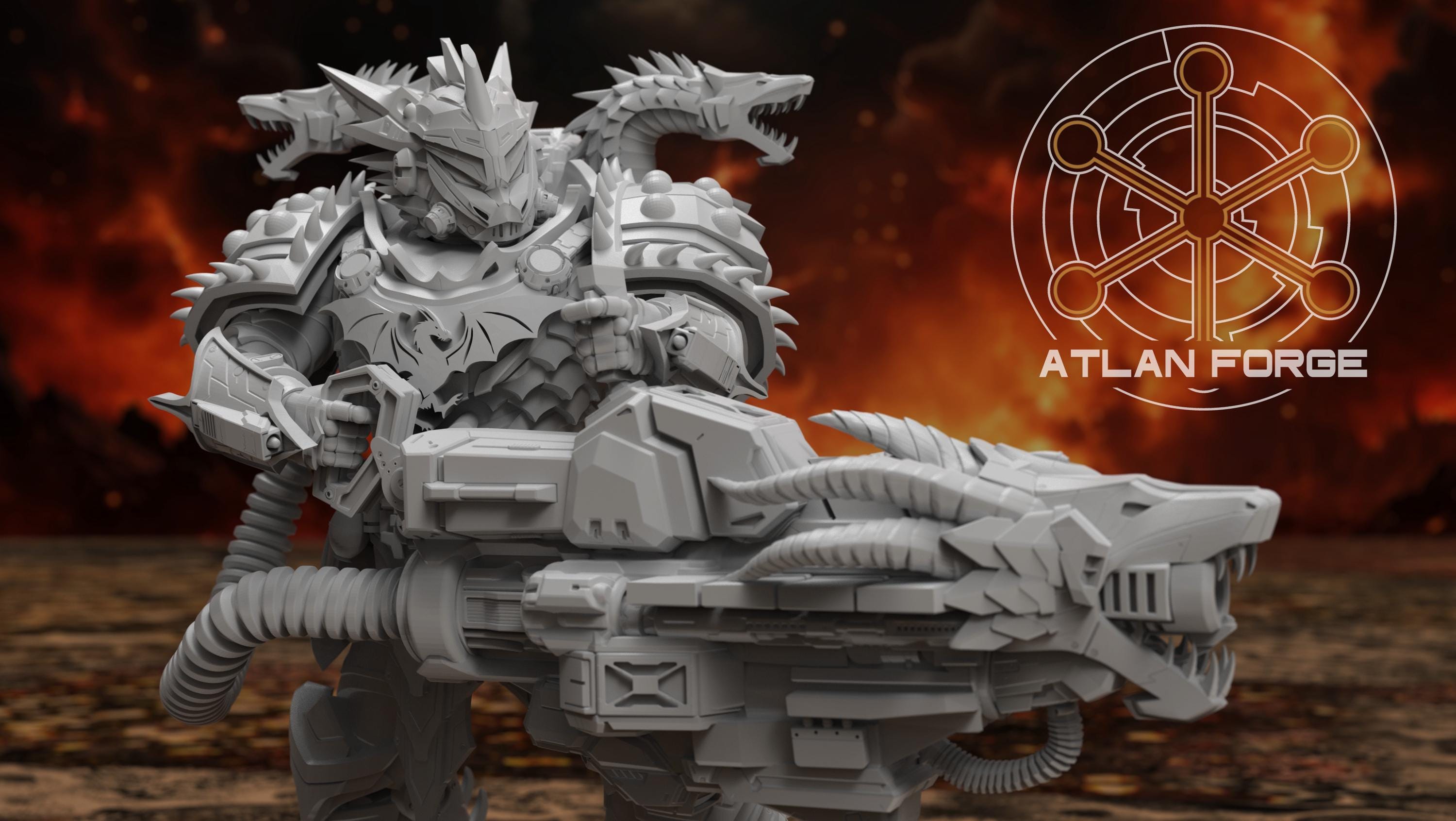 Dragon Knights Incinerators 32mm sci-fi fantasy miniature tabletop games grimdark RPGs dnd wargaming miniature dungeons and dragons painting