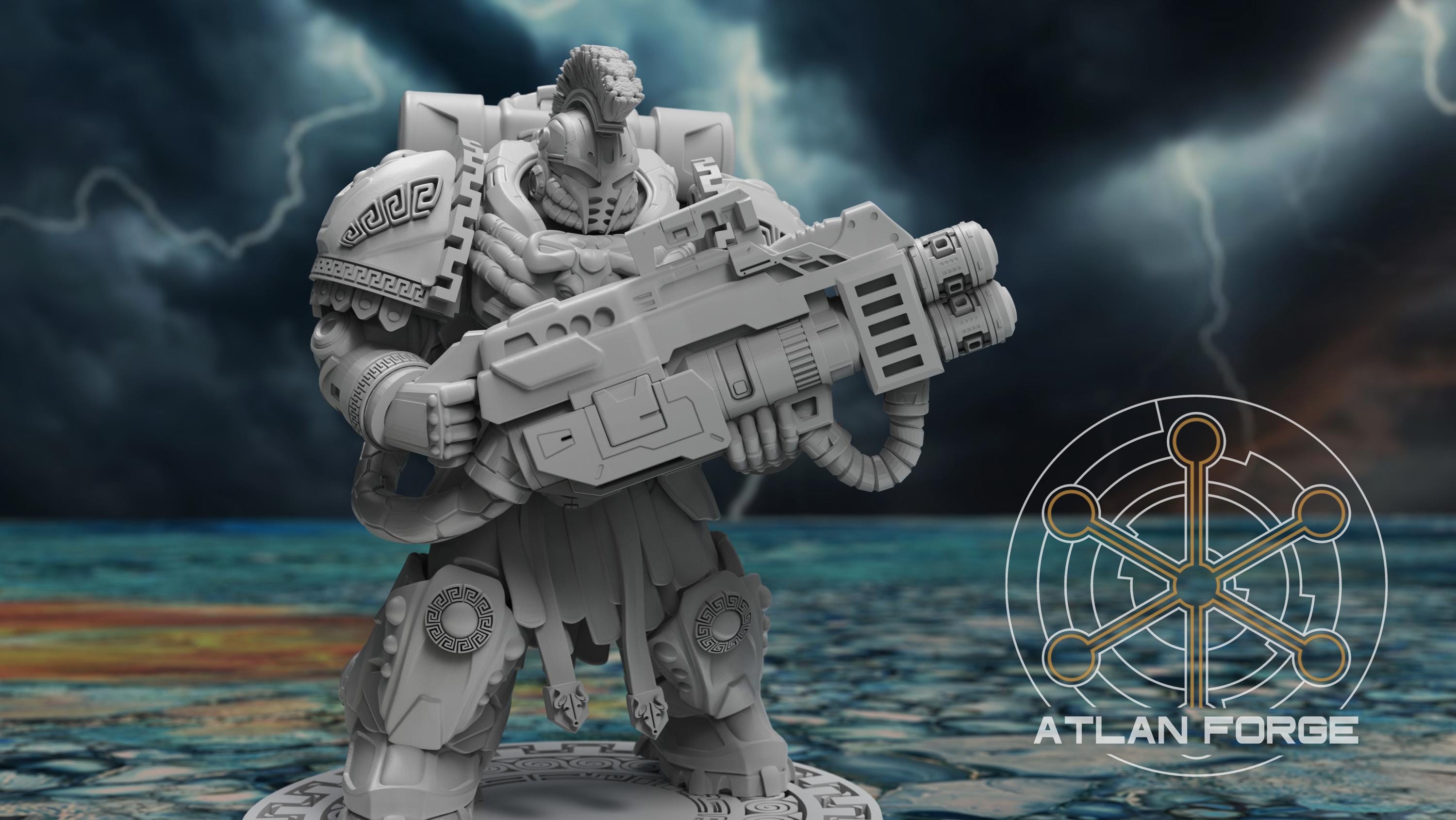Minoan Heavy Aegis 32mm sci-fi fantasy miniature tabletop games grimdark RPGs dnd wargaming miniature dungeons and dragons painting