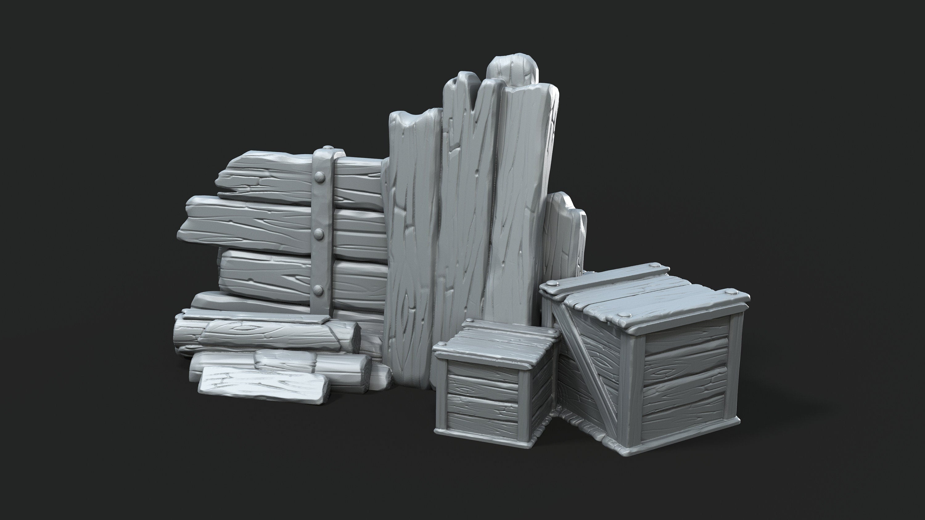 28mm Scatter Terrain Boxes tabletop fantasy wargaming miniature dnd dungeons and dragons pathfinder miniature for painting gift