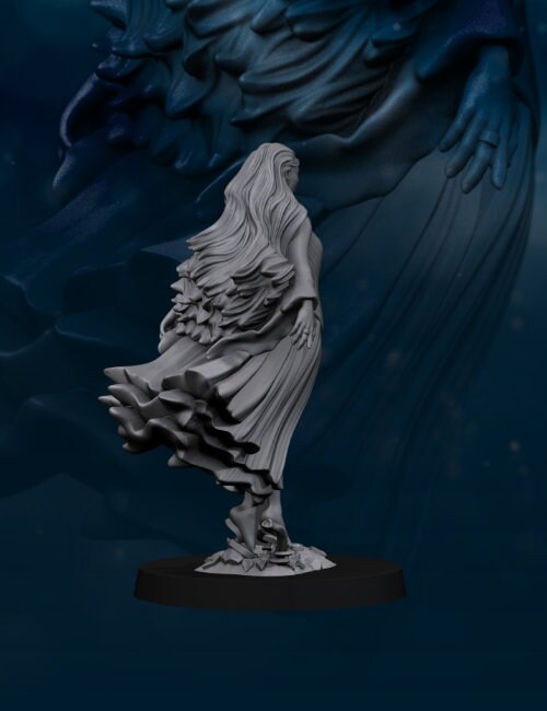 Forest Elven Queen 28mm miniatures dnd minis fantasy miniatures dungeons and dragons miniatures for painting wargaming miniatures tabletop
