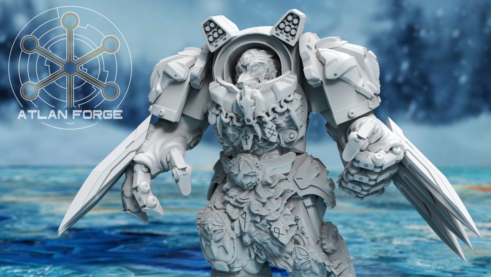 Asgardian Assault Einherjar 32mm sci-fi fantasy miniature for tabletop games grimdark RPGs dnd wargaming miniature dungeons and dragons