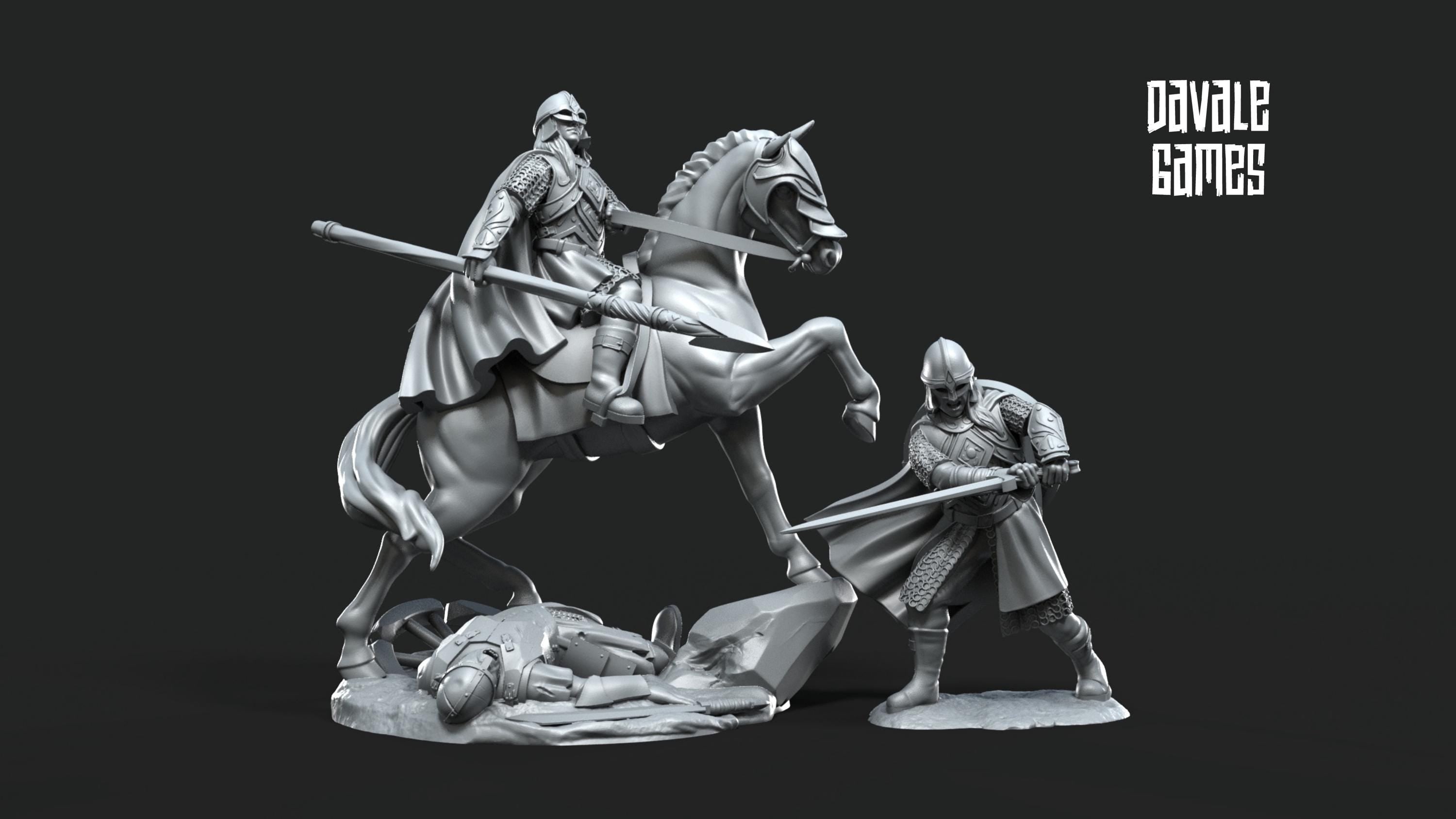West Human Horse Lady Miniature | 28mm Fantasy DnD RPG Figure | Tabletop Wargame Model for Painting, Display, or Dungeon Gift Use