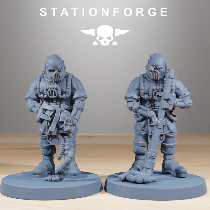 Scavenger Cyborgs 32mm sci-fi fantasy miniature for tabletop games grimdark RPGs dnd wargaming miniature dungeons and dragons