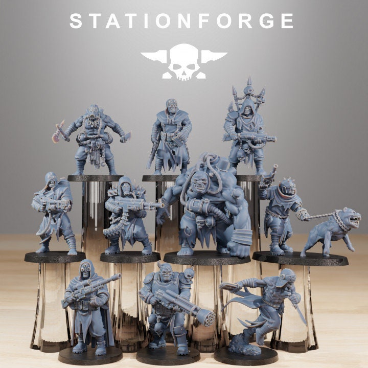 Corrupted Guard Nomads 32mm sci-fi fantasy miniature for tabletop games grimdark RPGs dnd wargaming miniature dungeons and dragons