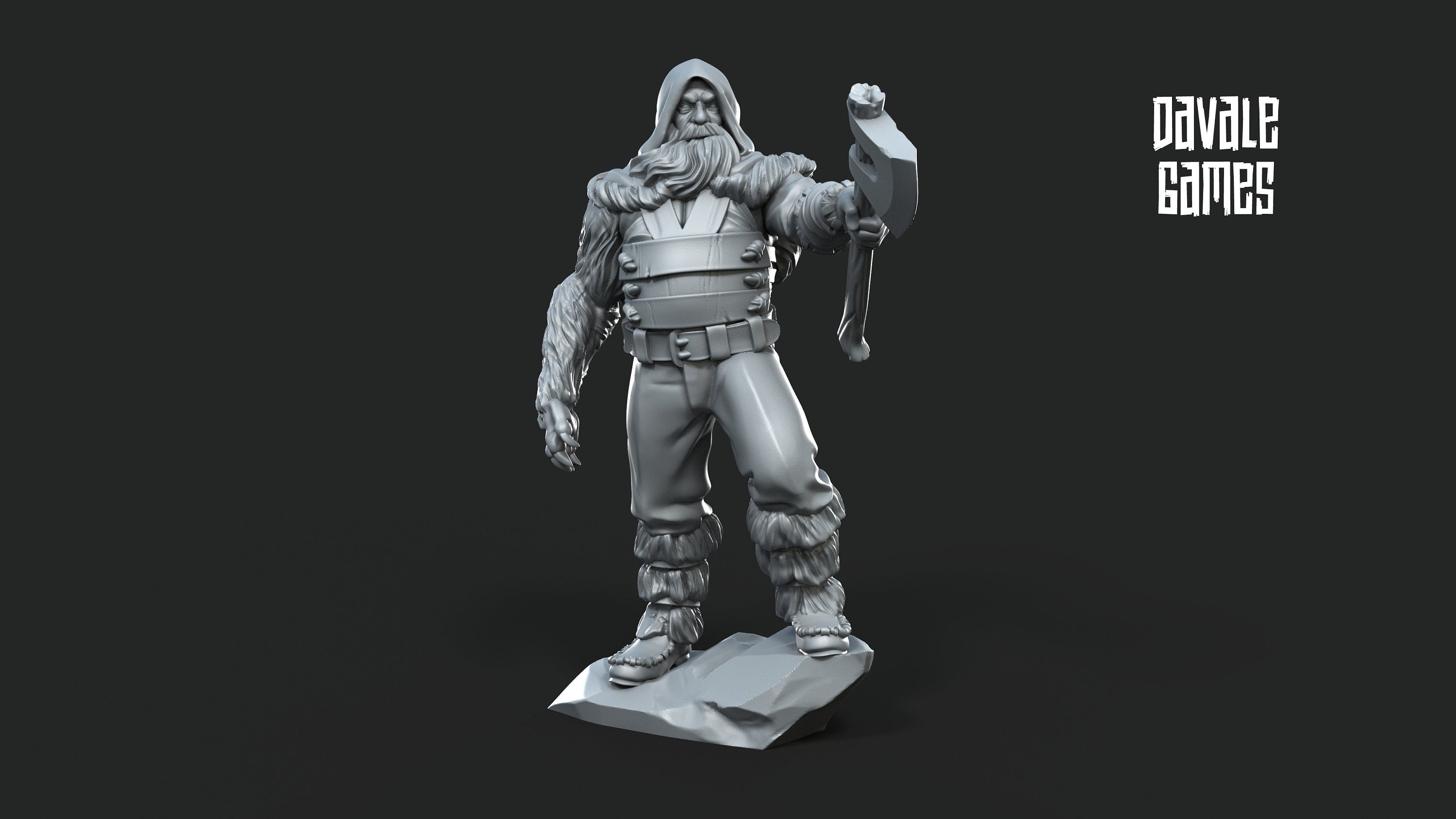 Grudder the bearman 28mm miniatures dnd mini wargaming miniatures dungeon and dragons miniatures for painting fantasy miniatures gift