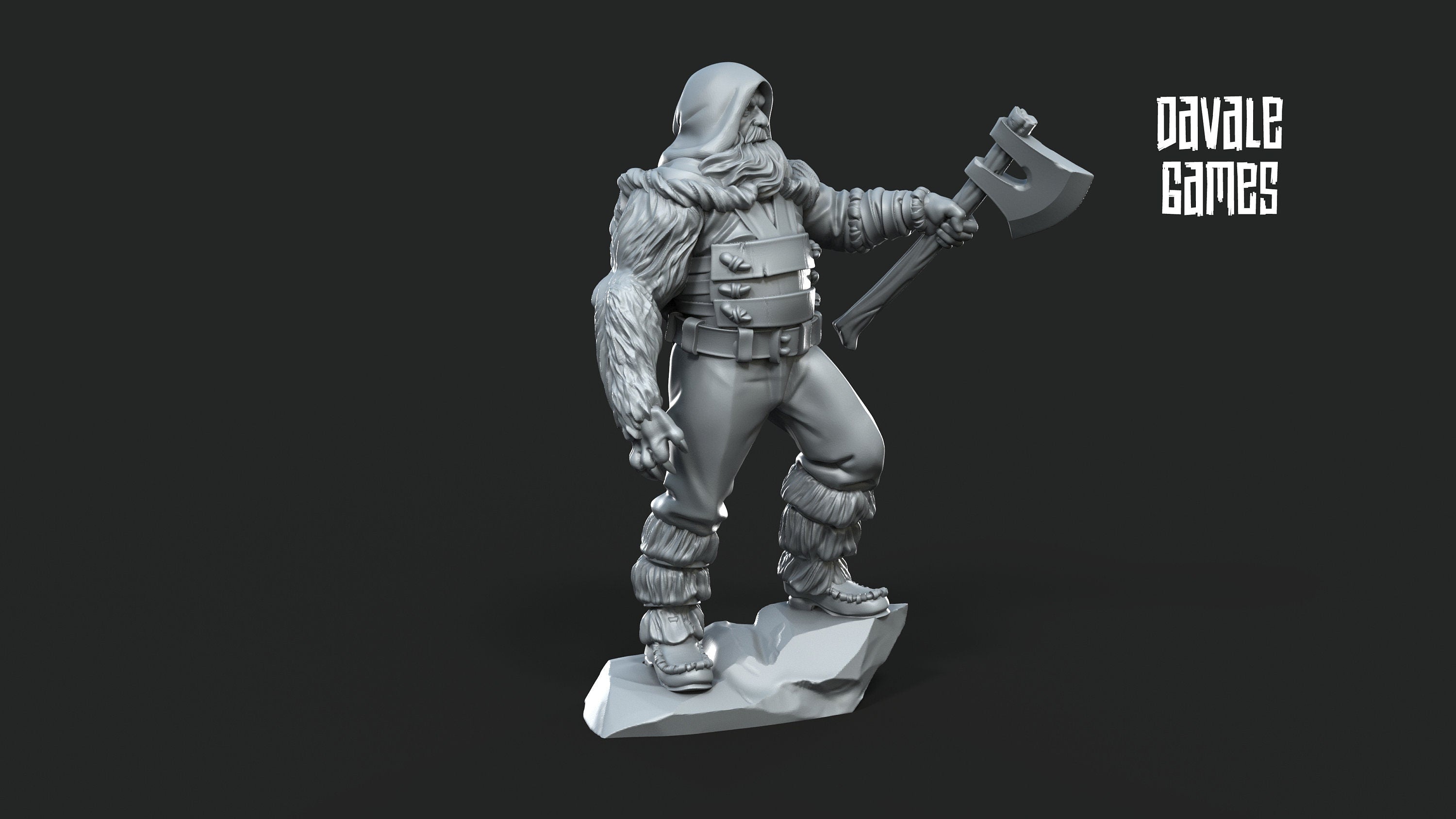 Grudder the bearman 28mm miniatures dnd mini wargaming miniatures dungeon and dragons miniatures for painting fantasy miniatures gift