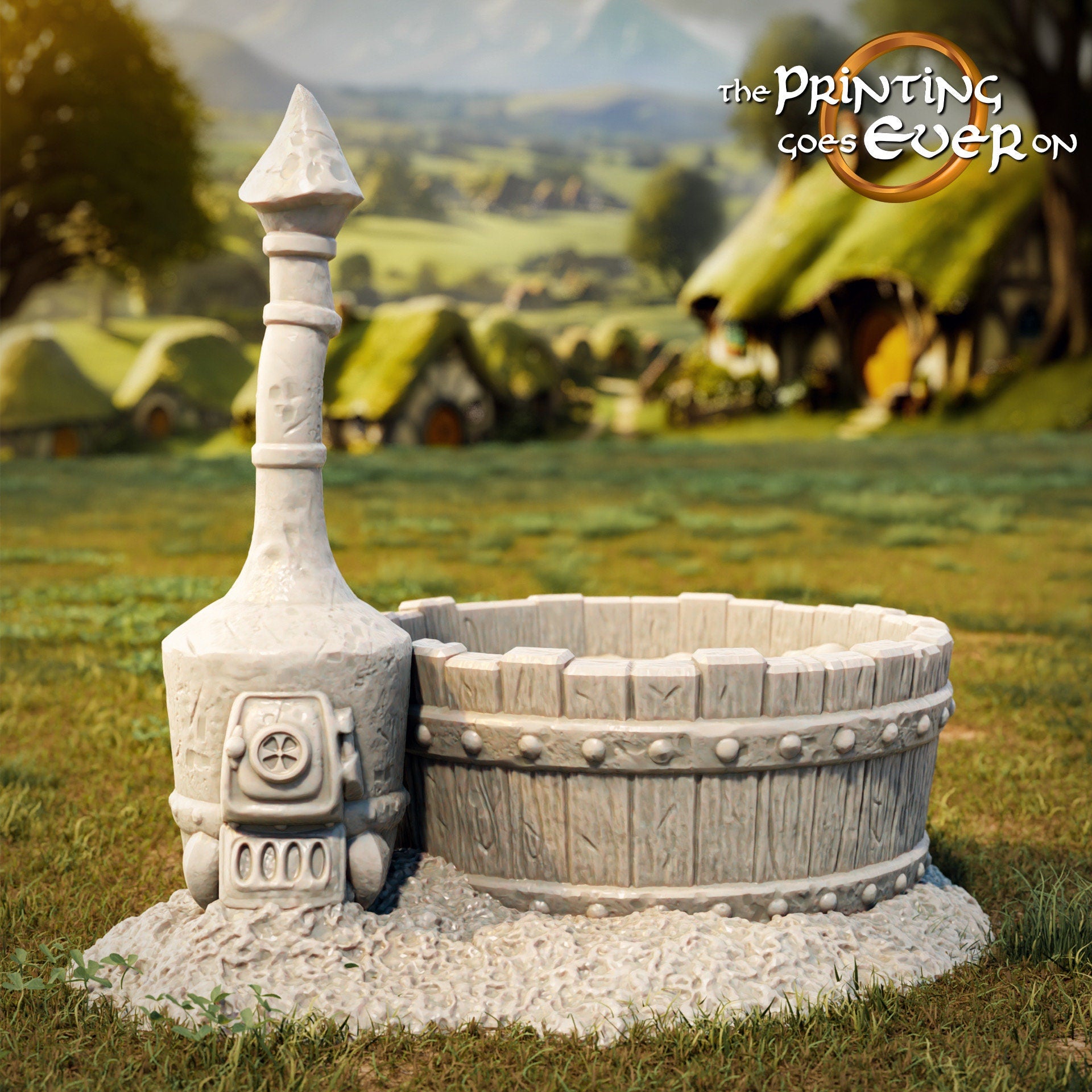 Halfling heated bathtub Building Decorations 28mm dnd dungeon and dragons fantasy wargaming scatter terrain Pathfinder tabletop games