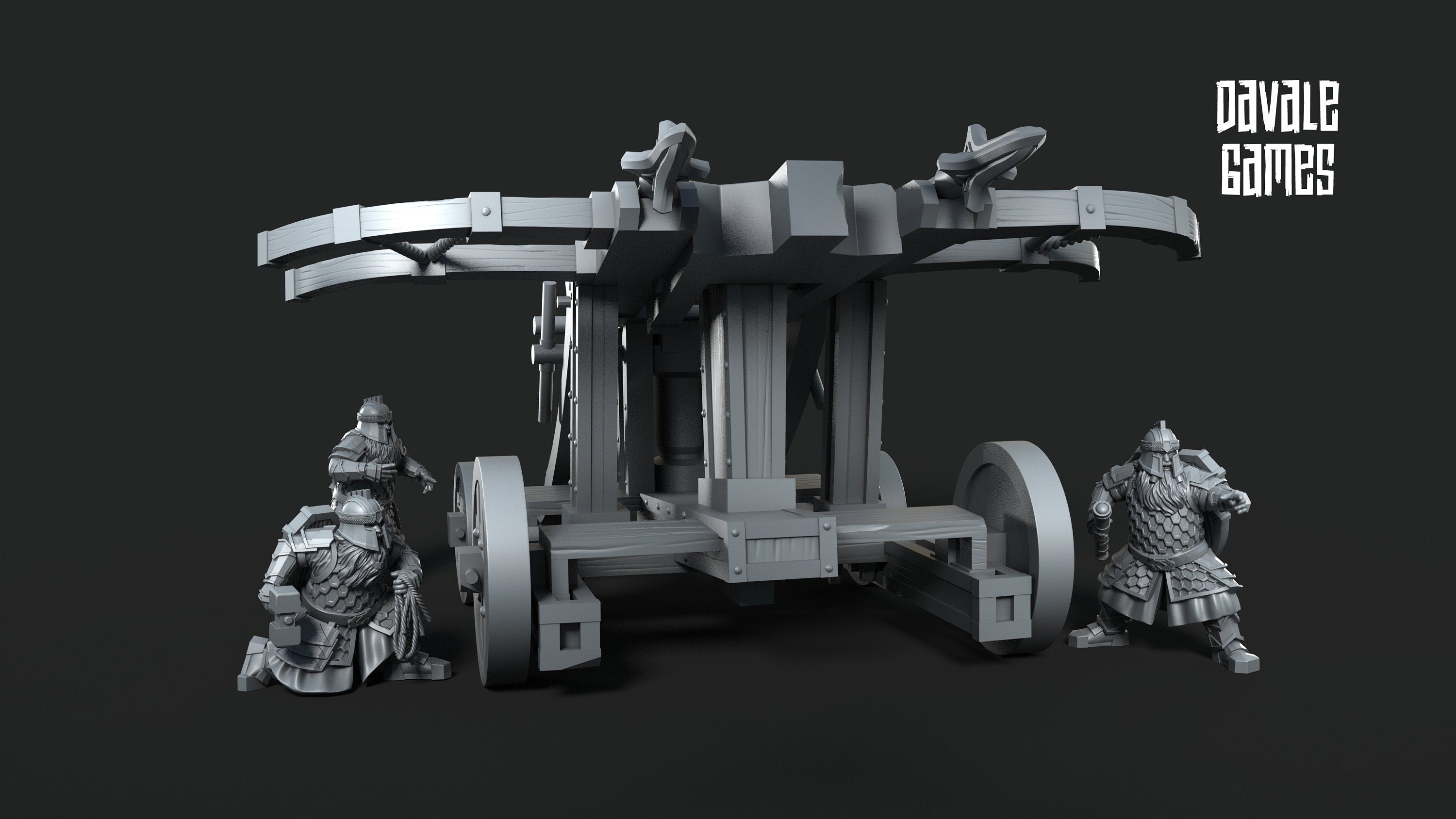 Silver Goat Dwarf Ballista 28mm miniatures fantasy dungeons and dragons miniature wargaming miniatures tabletop dnd dwarf army miniatures