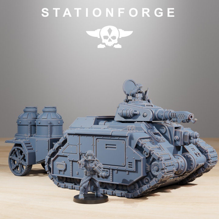 GrimGuard Flame Tank 28mm sci-fi fantasy miniature for tabletop games grimdark RPGs dnd wargaming miniature dungeons and dragons