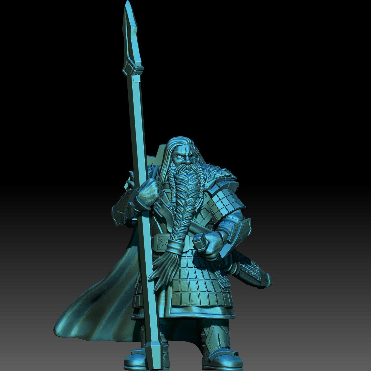 Stonehand dwarf captain Nan Longbeard 28mm miniatures fantasy dungeons and dragons miniature wargaming miniatures tabletop dnd dwarf army