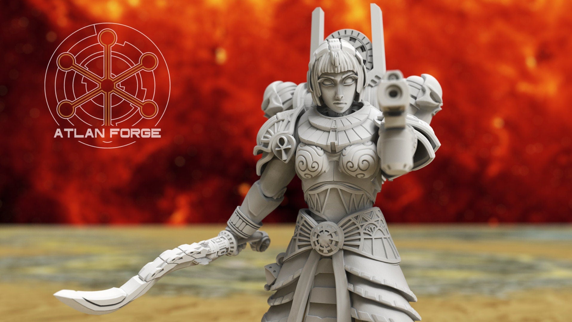 Aegyptian Sekhmet 32mm wargame miniatures fantasy dnd wargaming minis dungeons and dragons painting gift RPG tabletop minis