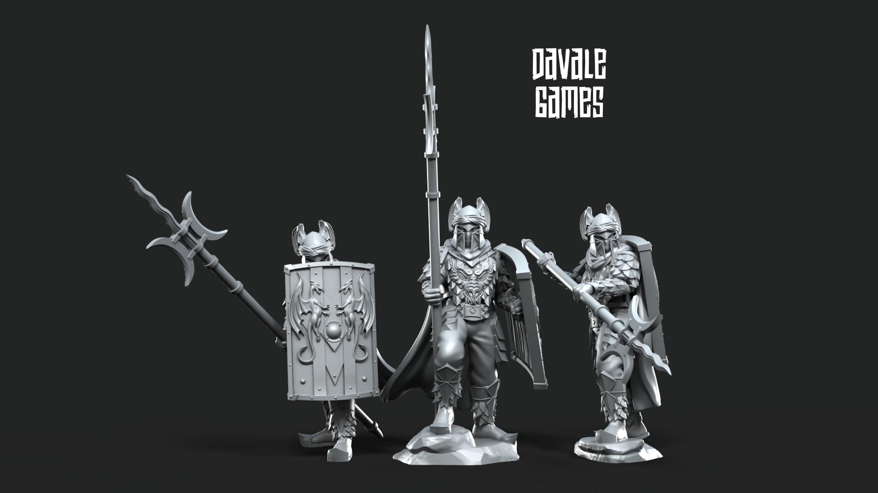 Dragon Army Elite Pikemen 28mm miniature dungeon and dragons fantasy wargaming miniature tabletop fantasy miniature painting dnd