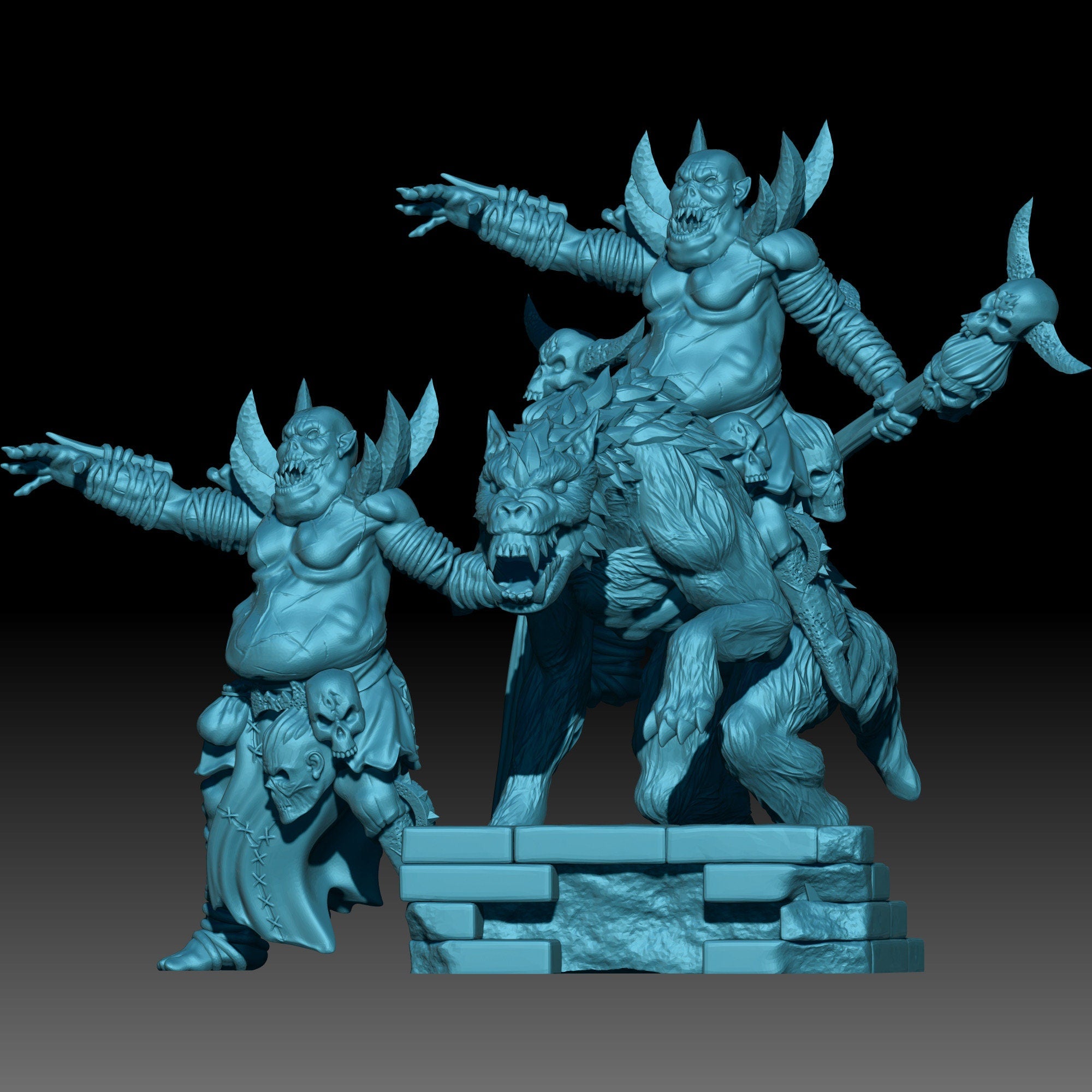 Donorg the fat orc shaman 28mm miniatures dnd gift fantasy miniatures dungeons and dragons wargaming miniatures tabletop wargames
