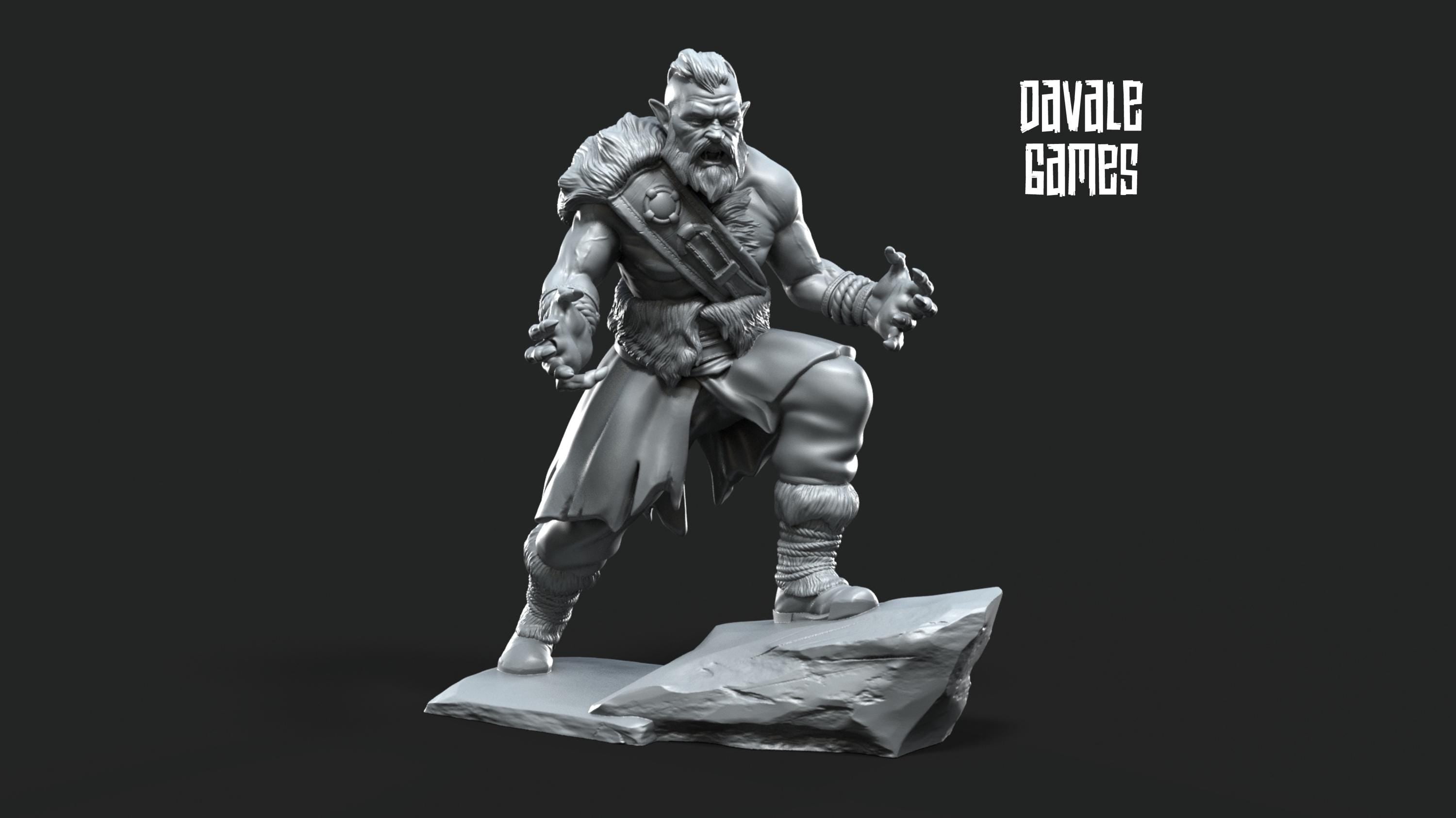 Bersekers Halfwolf 28mm miniatures dnd minis fantasy miniatures dungeons and dragons painting wargaming miniatures tabletop
