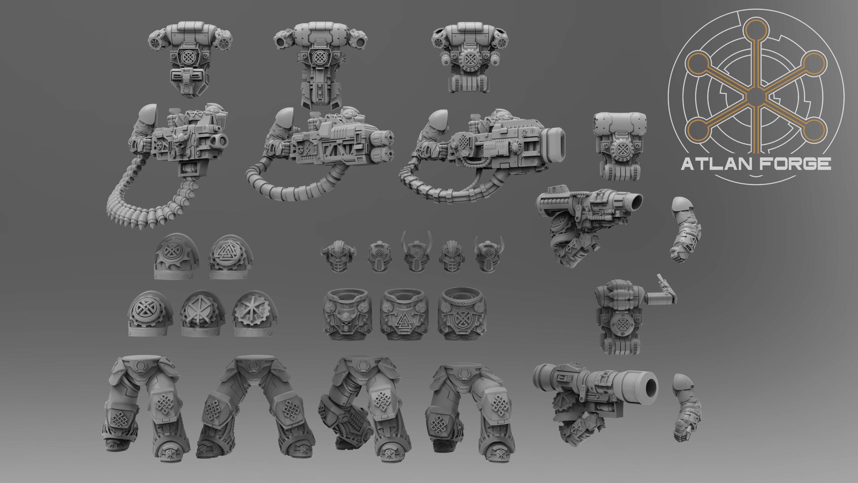 Asgardian Demolishers 32mm sci-fi fantasy miniature for tabletop games grimdark RPGs dnd wargaming miniature dungeons and dragons