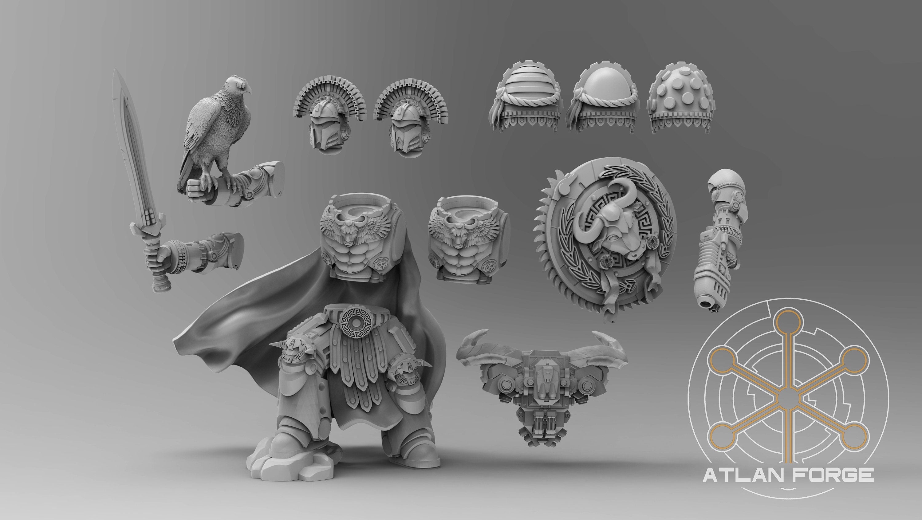 Hierax Minoan Commander 32mm Resin Miniature – Fantasy Hero for DnD and Wargaming