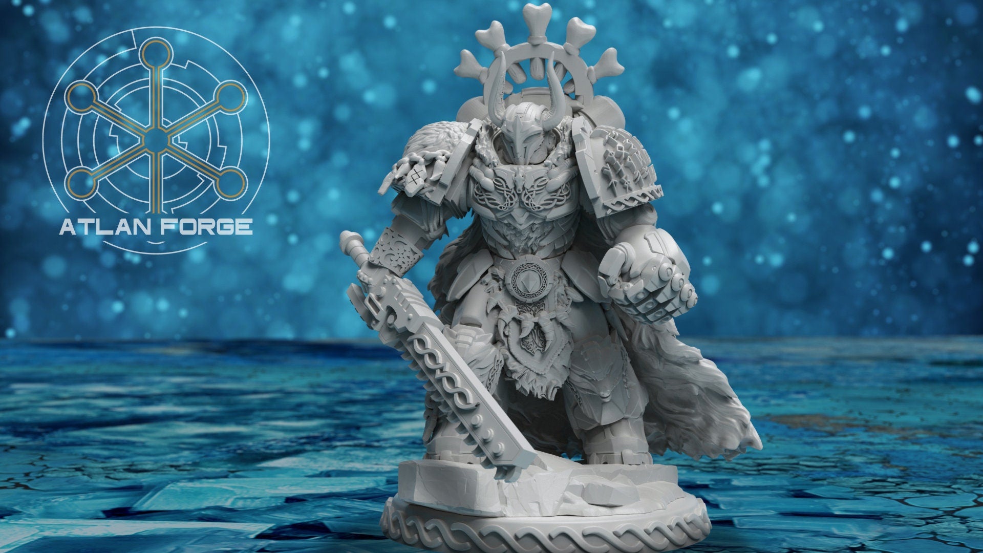 Asgardian Aegis captain 32mm sci-fi fantasy miniature for tabletop games grimdark RPGs dnd wargaming miniature dungeons and dragons