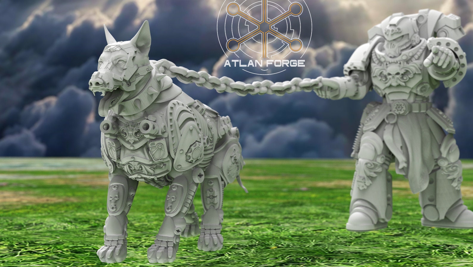 Templar dog of war 32mm wargame fantasy miniature dnd wargaming miniature dungeons and dragons painting gift RPG tabletop minis