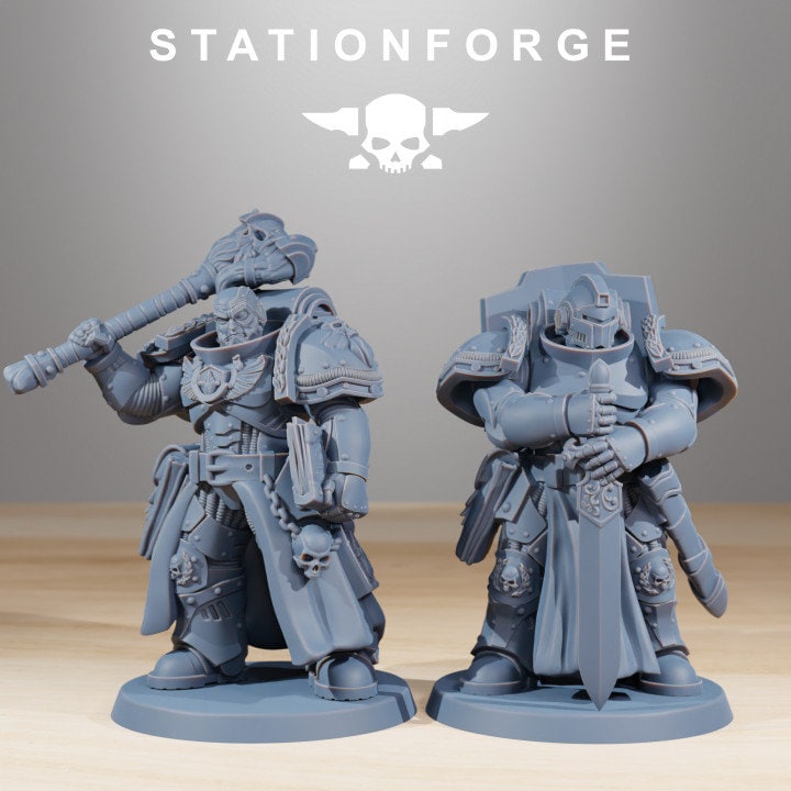 Socratis Knights 32mm sci-fi fantasy miniature for tabletop games grimdark RPGs dnd wargaming miniature dungeons and dragons crusader