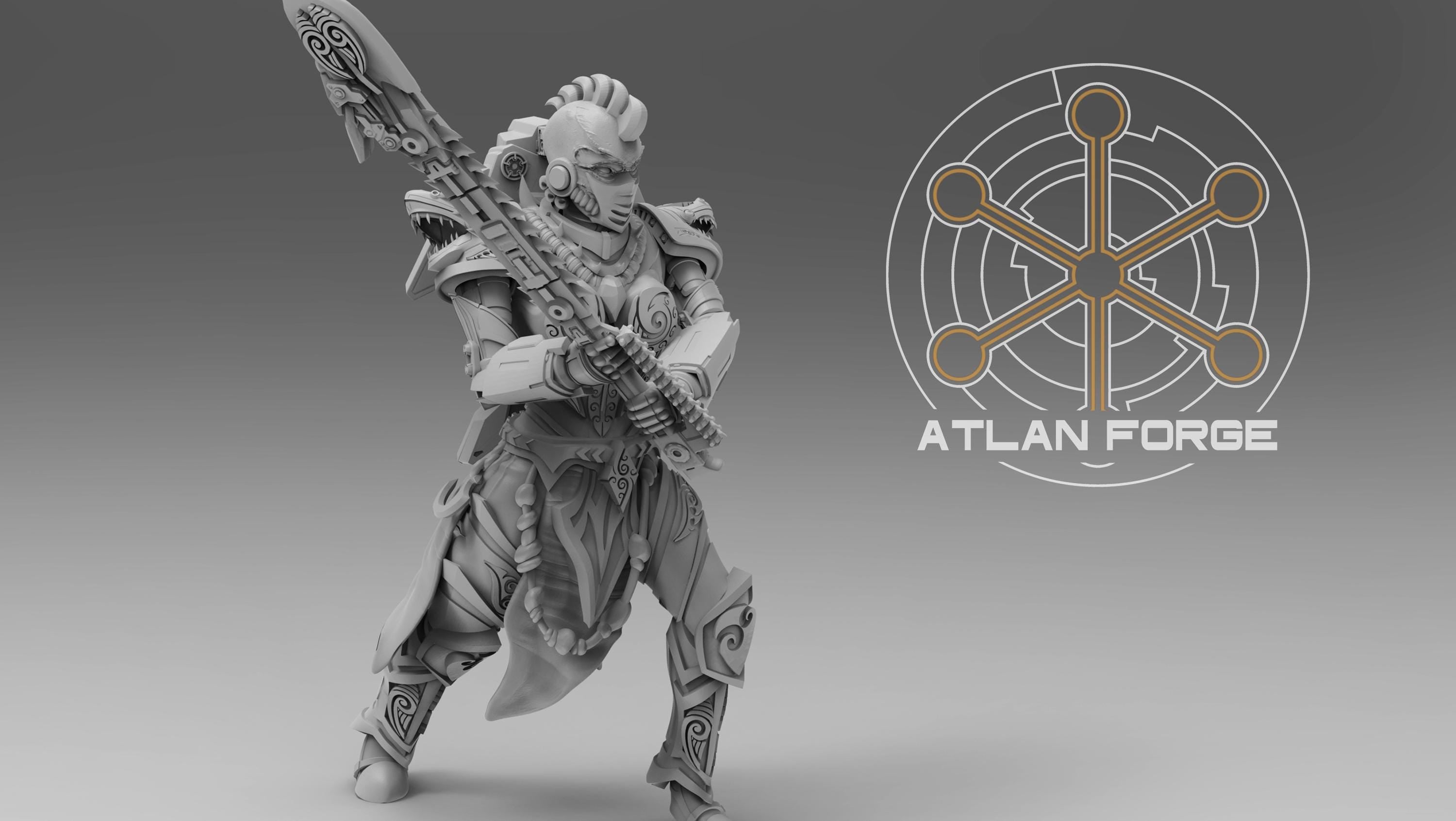 Wai Toa Ngaru Toa Wahine 32mm Resin Miniatures – Sci Fi Fantasy Squad for Wargaming and DnD